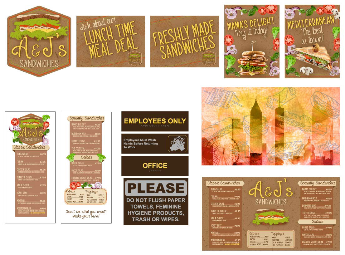 Sandwich Shop branding - for television