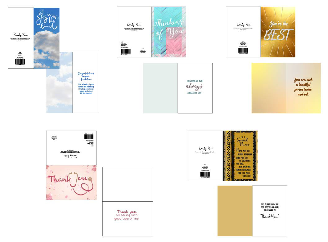 Greeting cards - for television