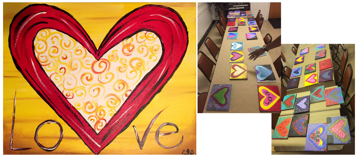 Youth day "Love" themed paint party