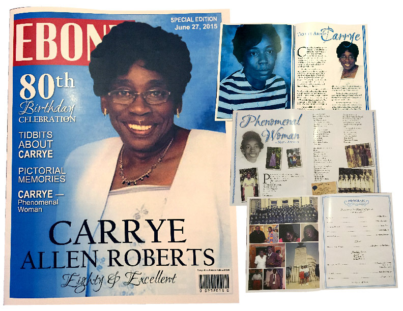 80th birthday booklet