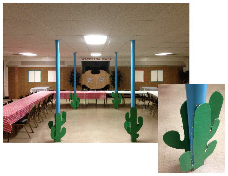 Western set close up, Cactus