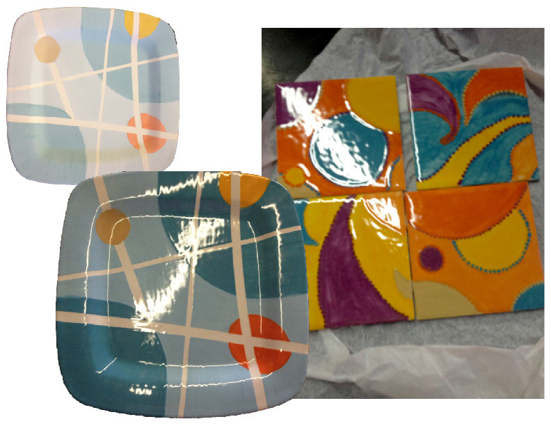 Plate & Coaster set, fired at "All Fired Up"