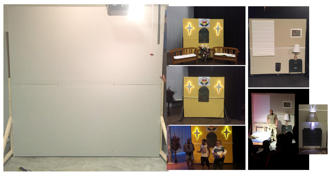 Rotating wall set (church & army barrack)