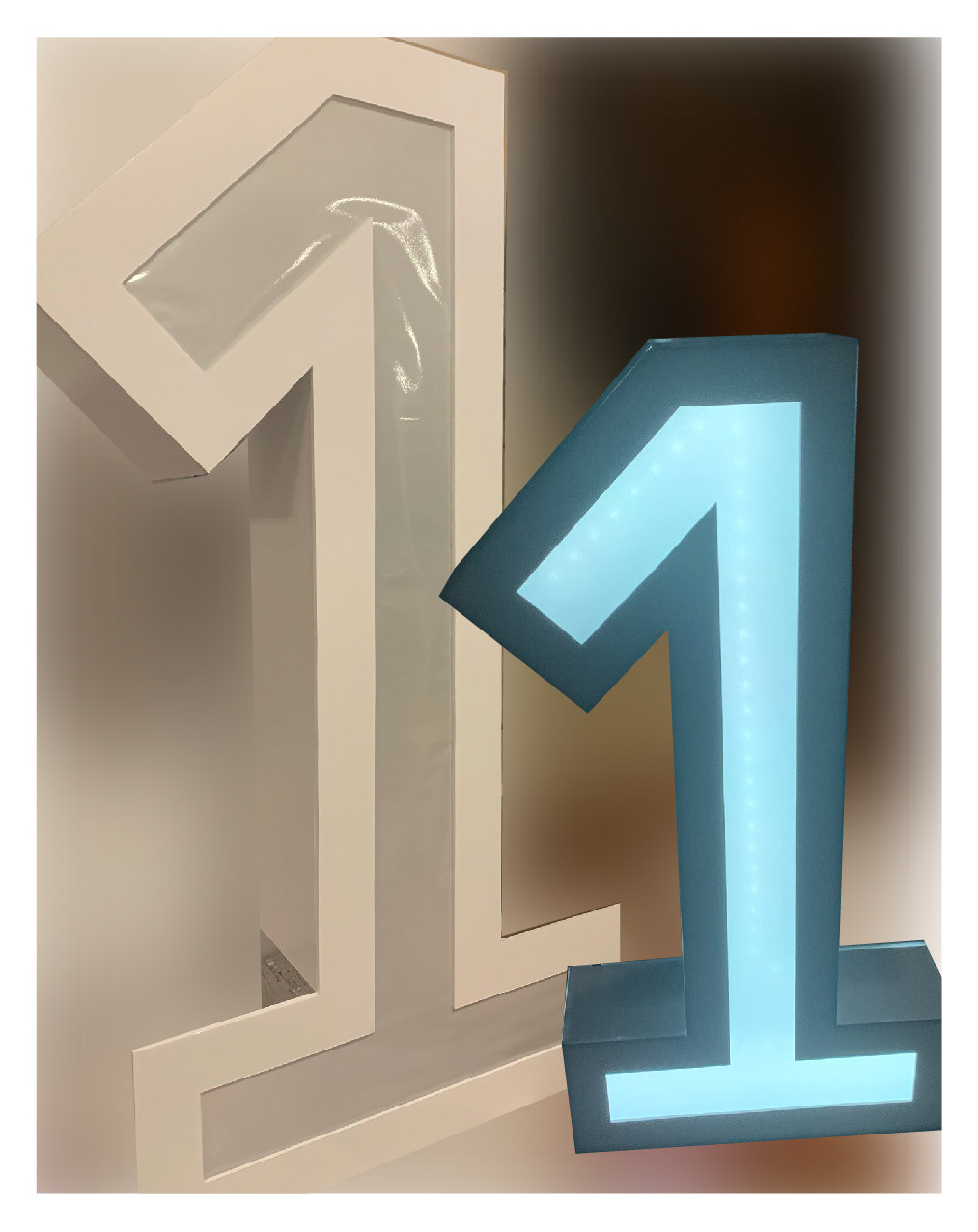 LED 40" number