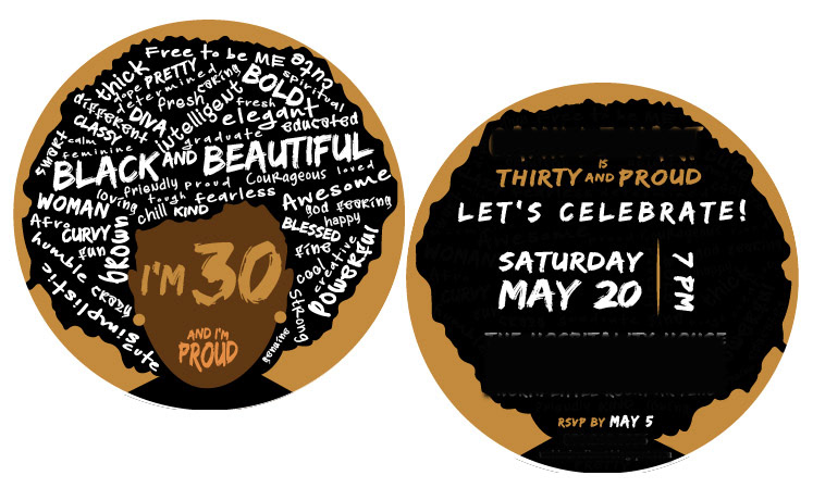 Black and Bold 30th birthday