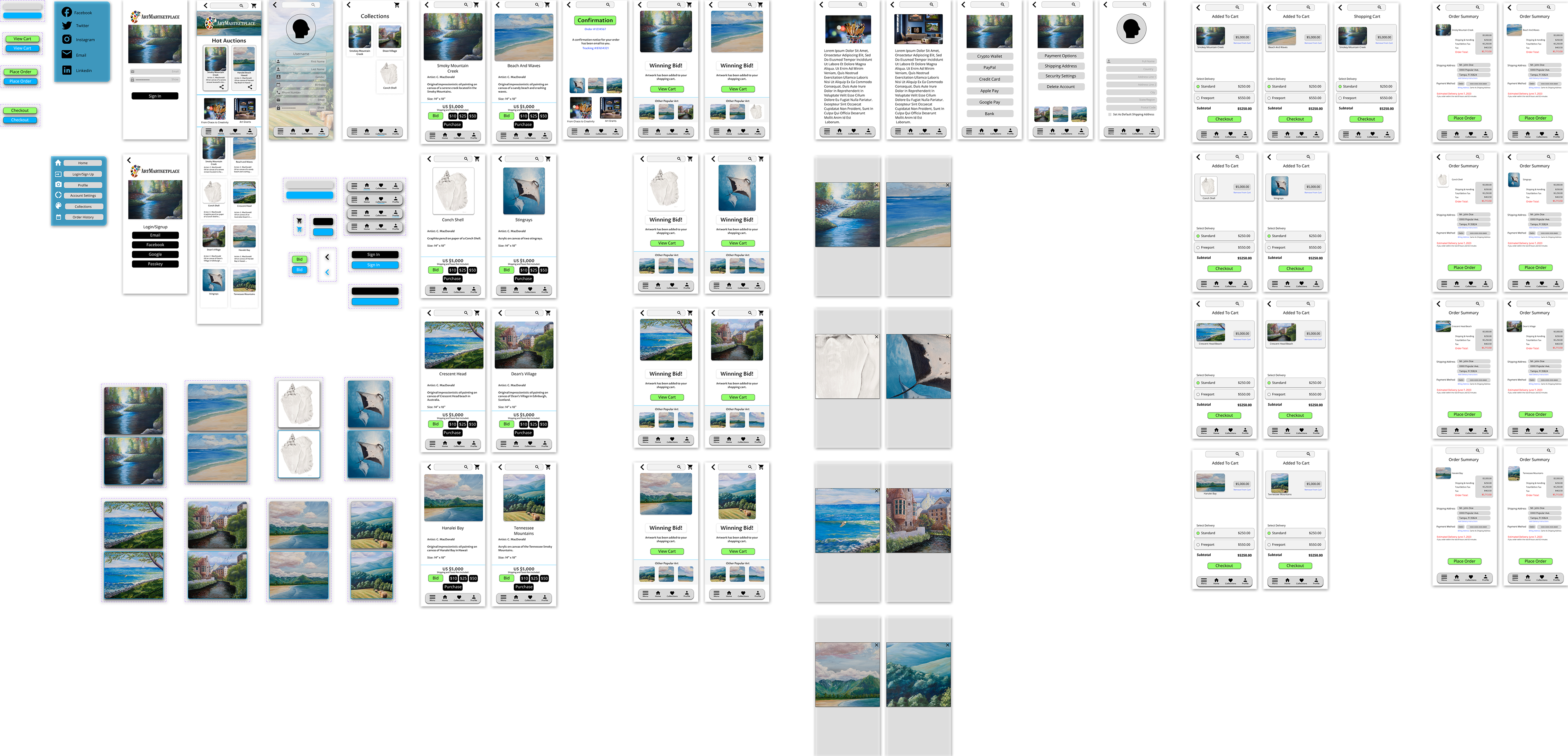 High-fidelity mockups