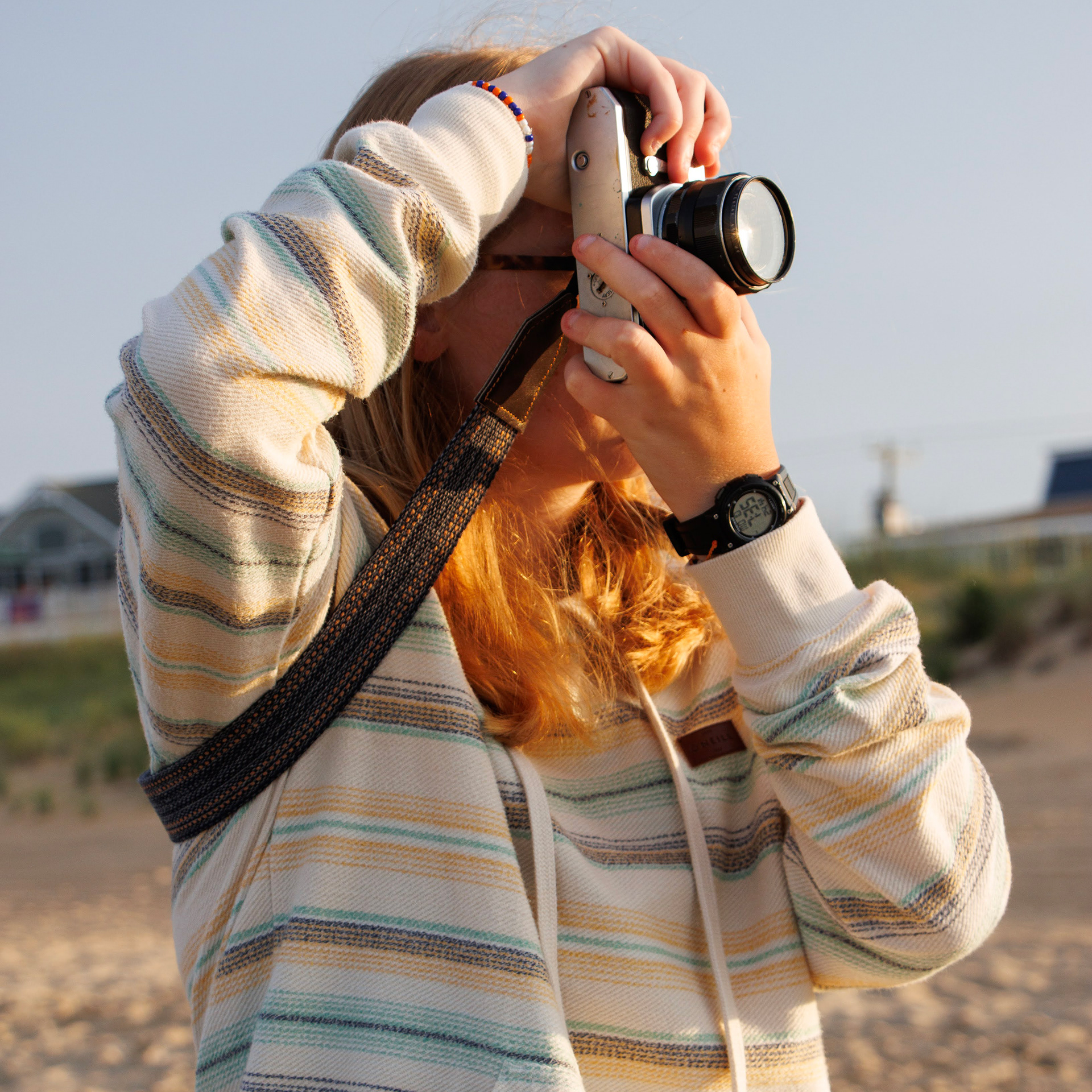 Shooting film photos at Sandbridge Beach, VA.