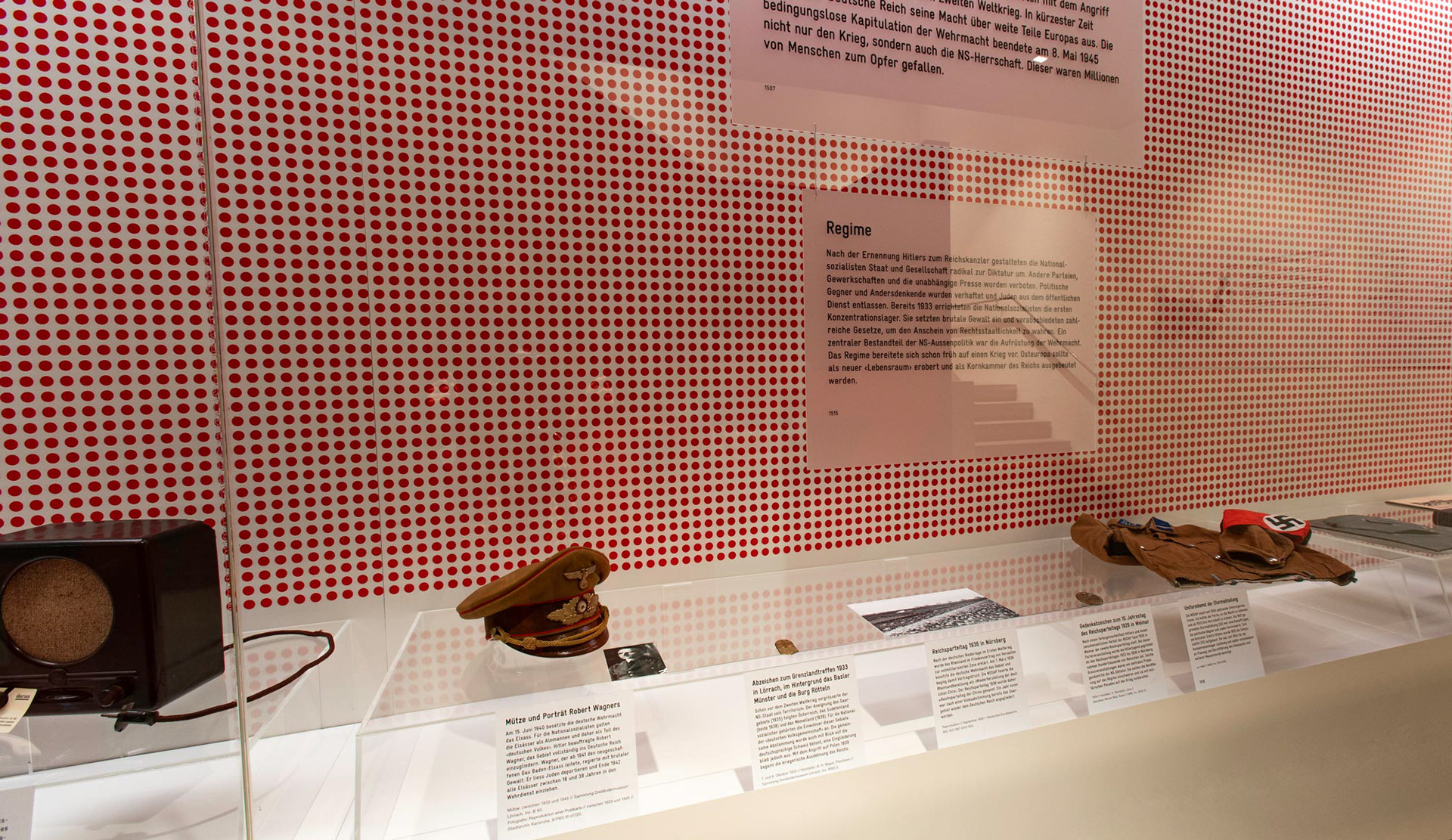 Some selected exhibited objects which represent the subtopic "Regime"