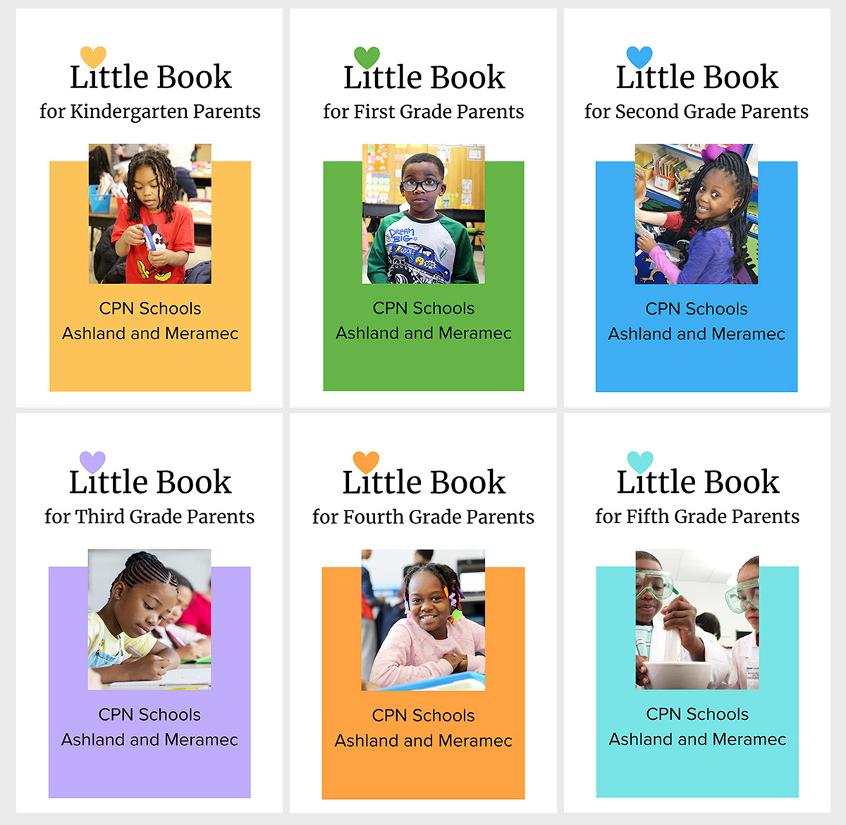 Covers of six Little Books for ISP Consortium Partnership Network schools