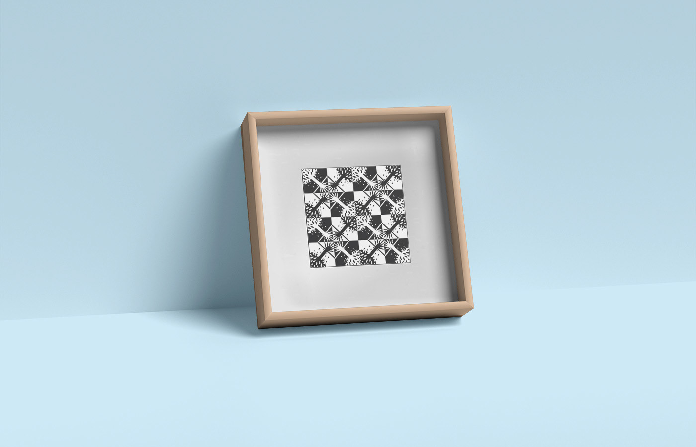 Cube Tree Water Illustration