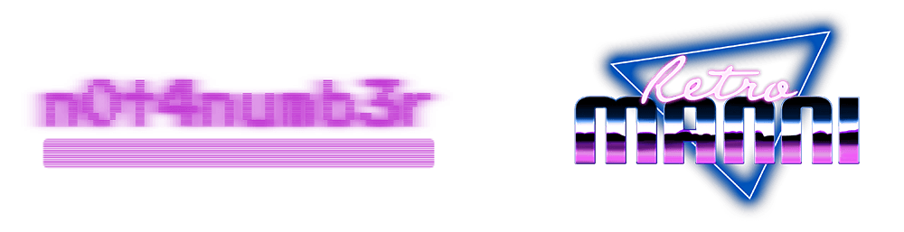 developer logos for n0t4numb3r and Retro Manni