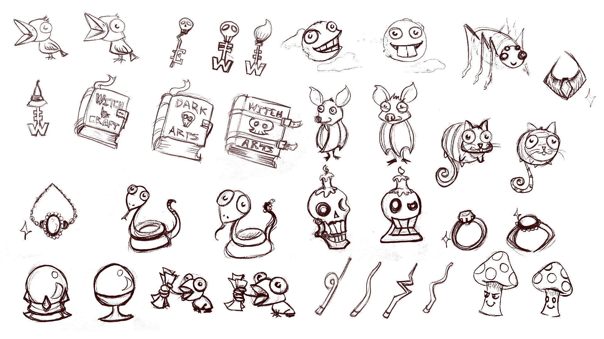 Symbol sketches. At this point I was coming up with possible symbols we could potentially use.