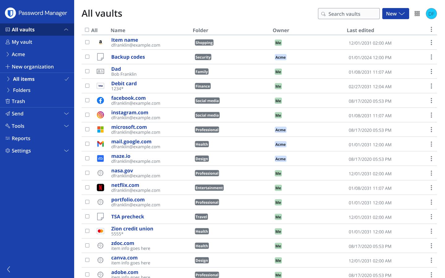 Phase 3 - Vertical Navigation on Password Manager