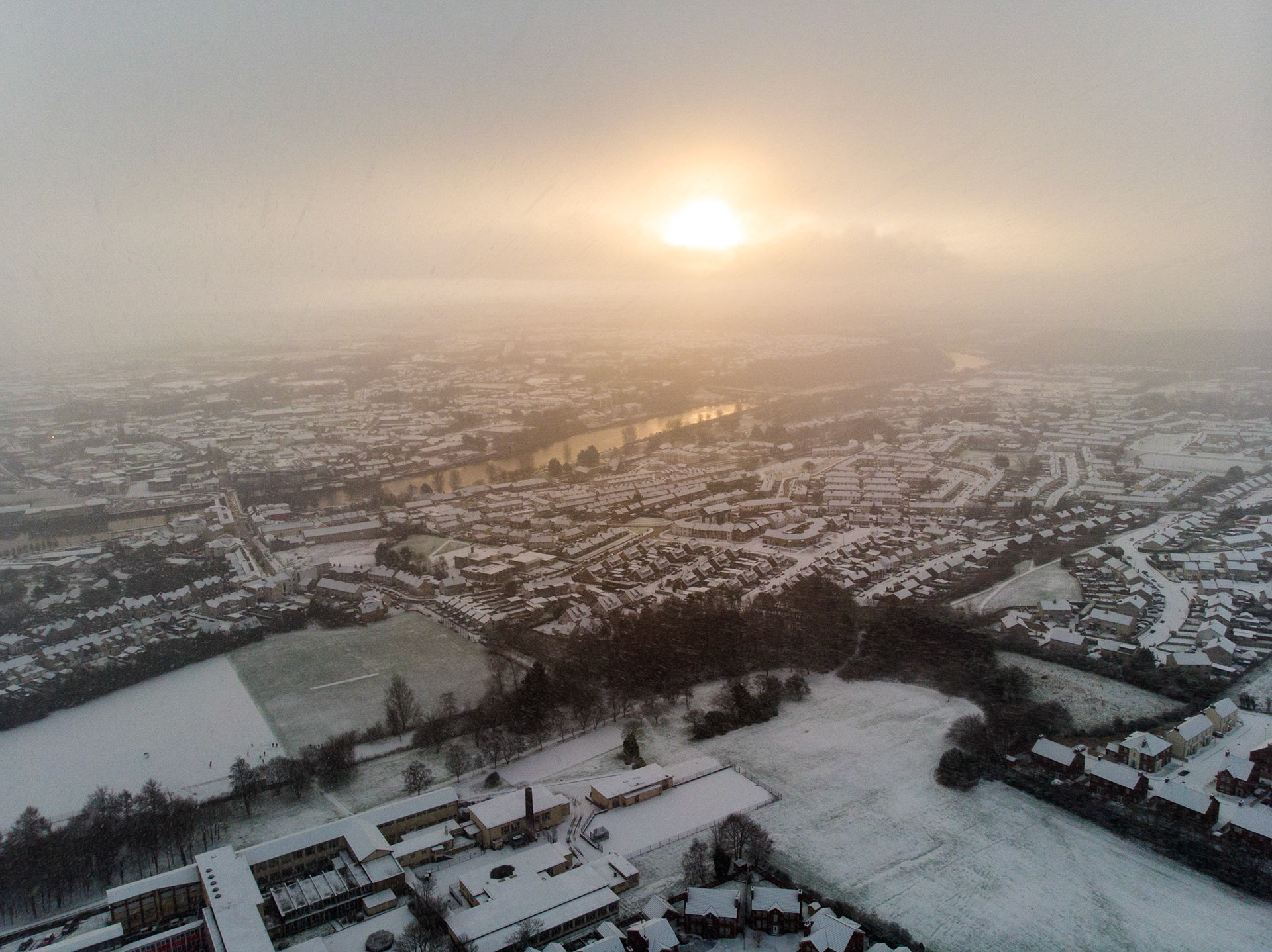Snow over Coleraine, Northern Ireland - Taken with DJI Mavic Air - Taken with DJI Mavic Air