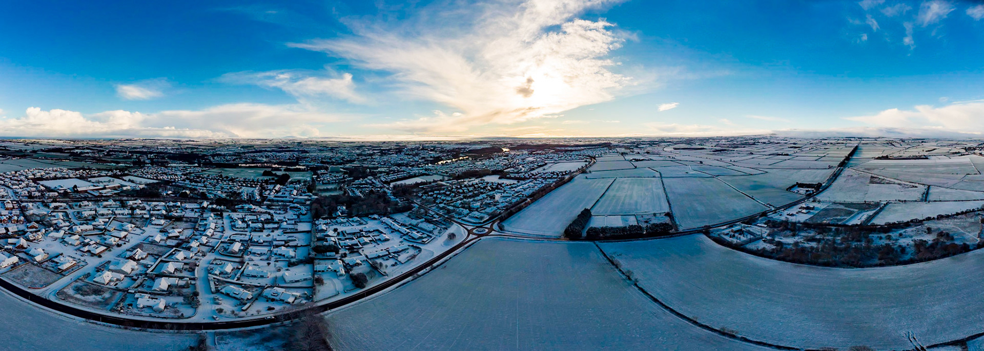 Snow over Coleraine, Northern Ireland - Taken with DJI Mavic Air