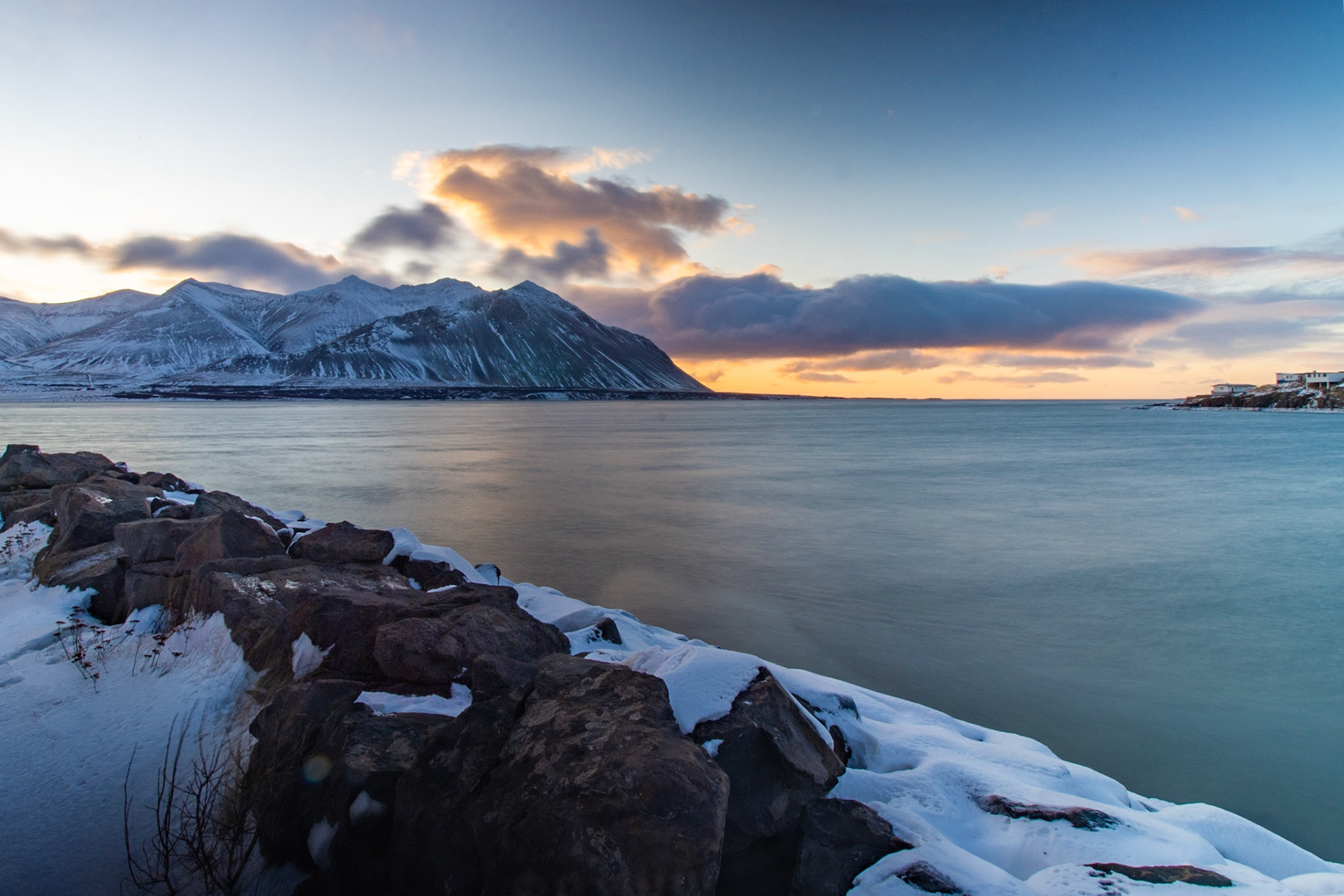 View from Borgarnes, across the fjord