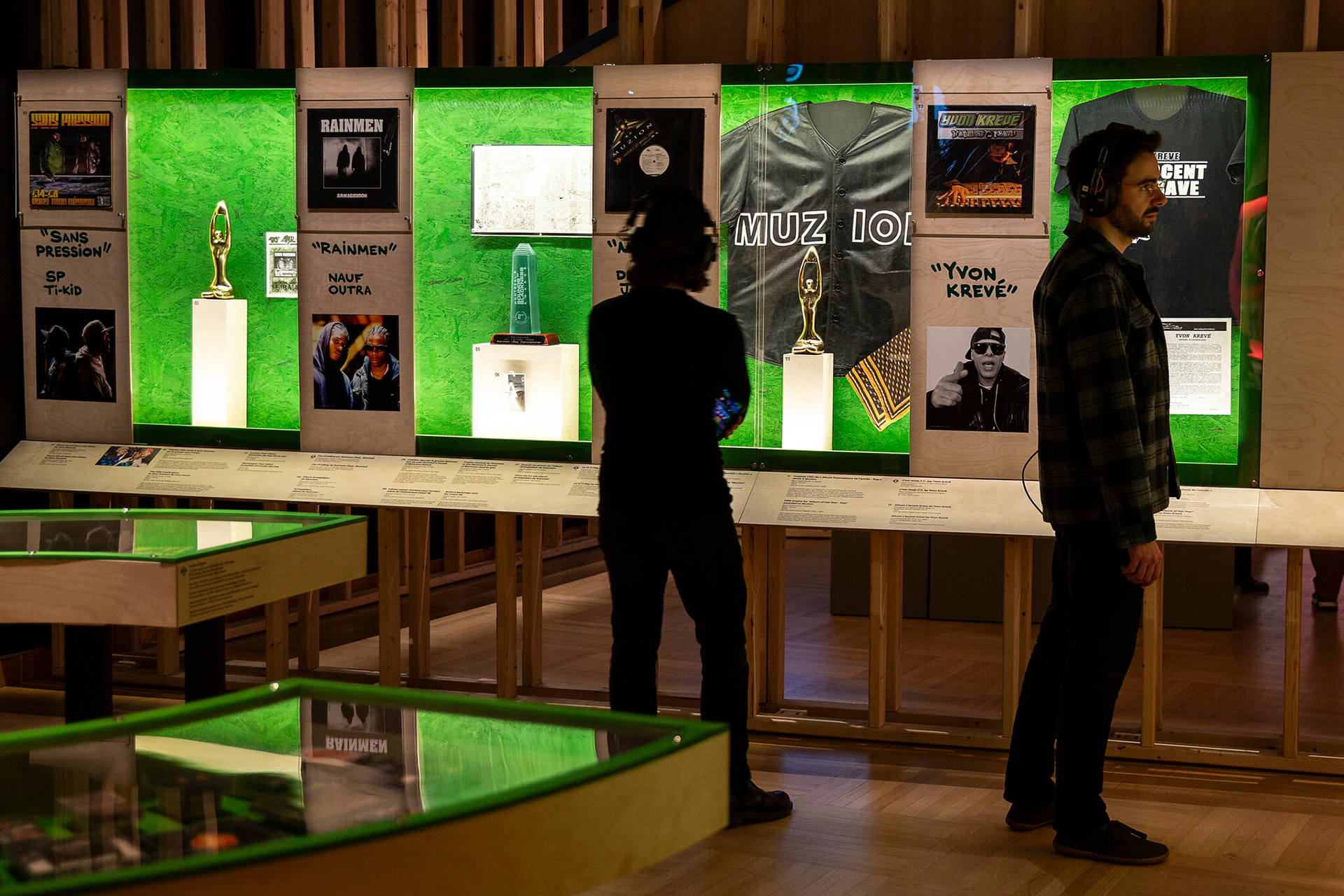 Visiting the exposition.