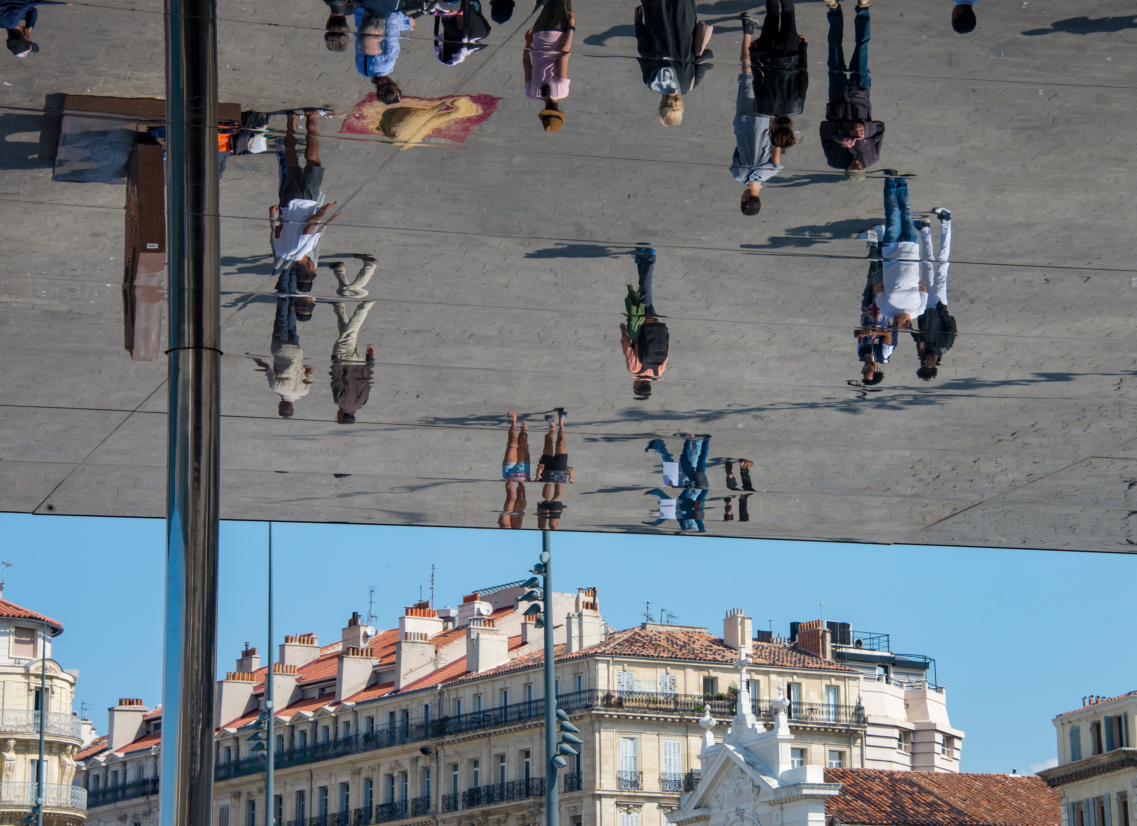 Reflective. Marseille, France. ©2018, Corey Sandler