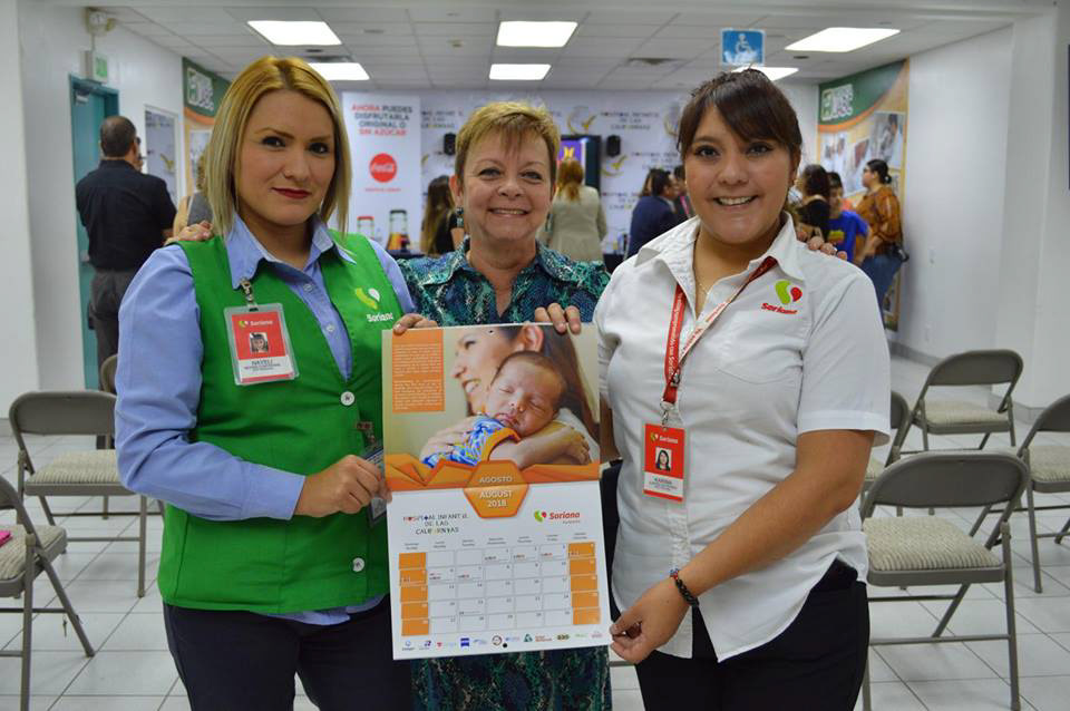 Posteriormente a la entrega de fotografías al cliente, diseñaron con su equipo de trabajo el calendario, y utilizaron también para crear diversos contenidos.  Imágenes cortesía de la pagina web y redes sociales del Hospital Infantil. 