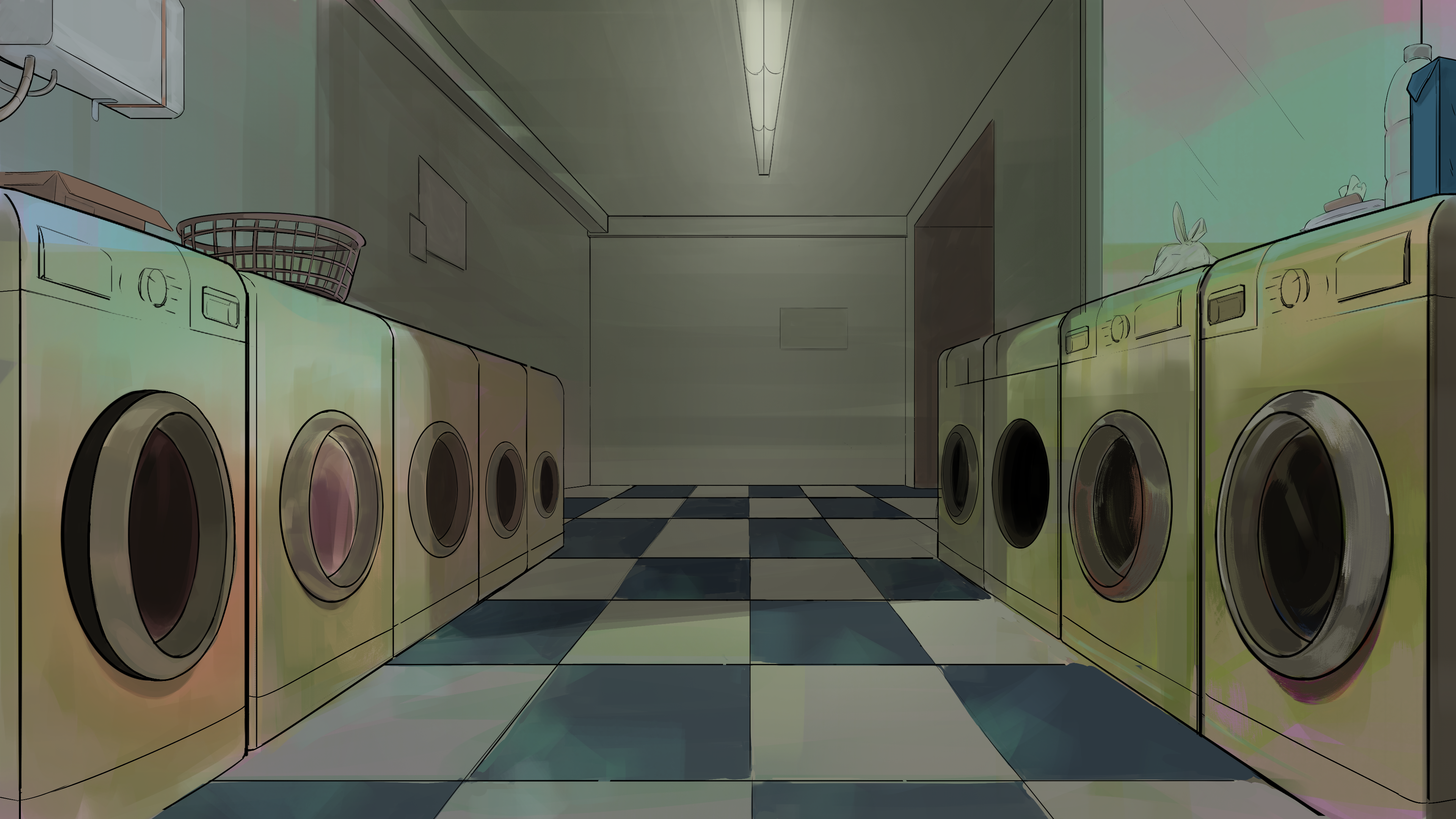 LAUNDRY ROOM ANIMATION BACKGROUND