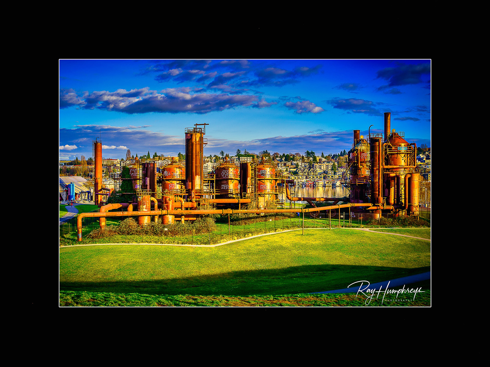 Gasworks Park Lustre Print - 18” x 24” Frame Size Matted to 12” x 18” Image Size