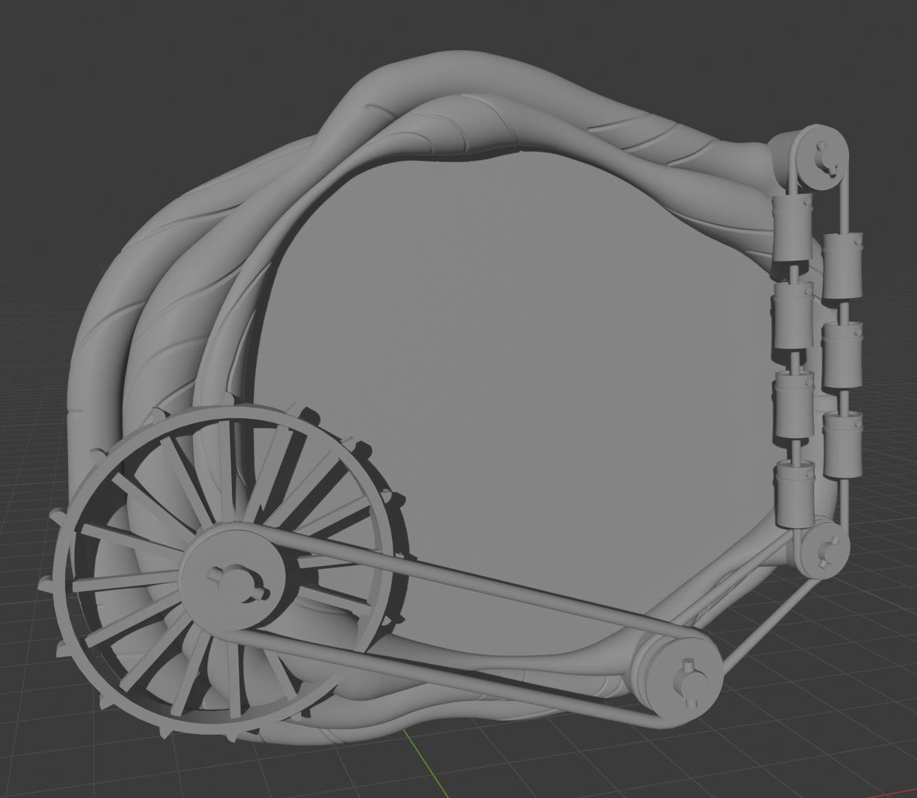 The model without materials applied