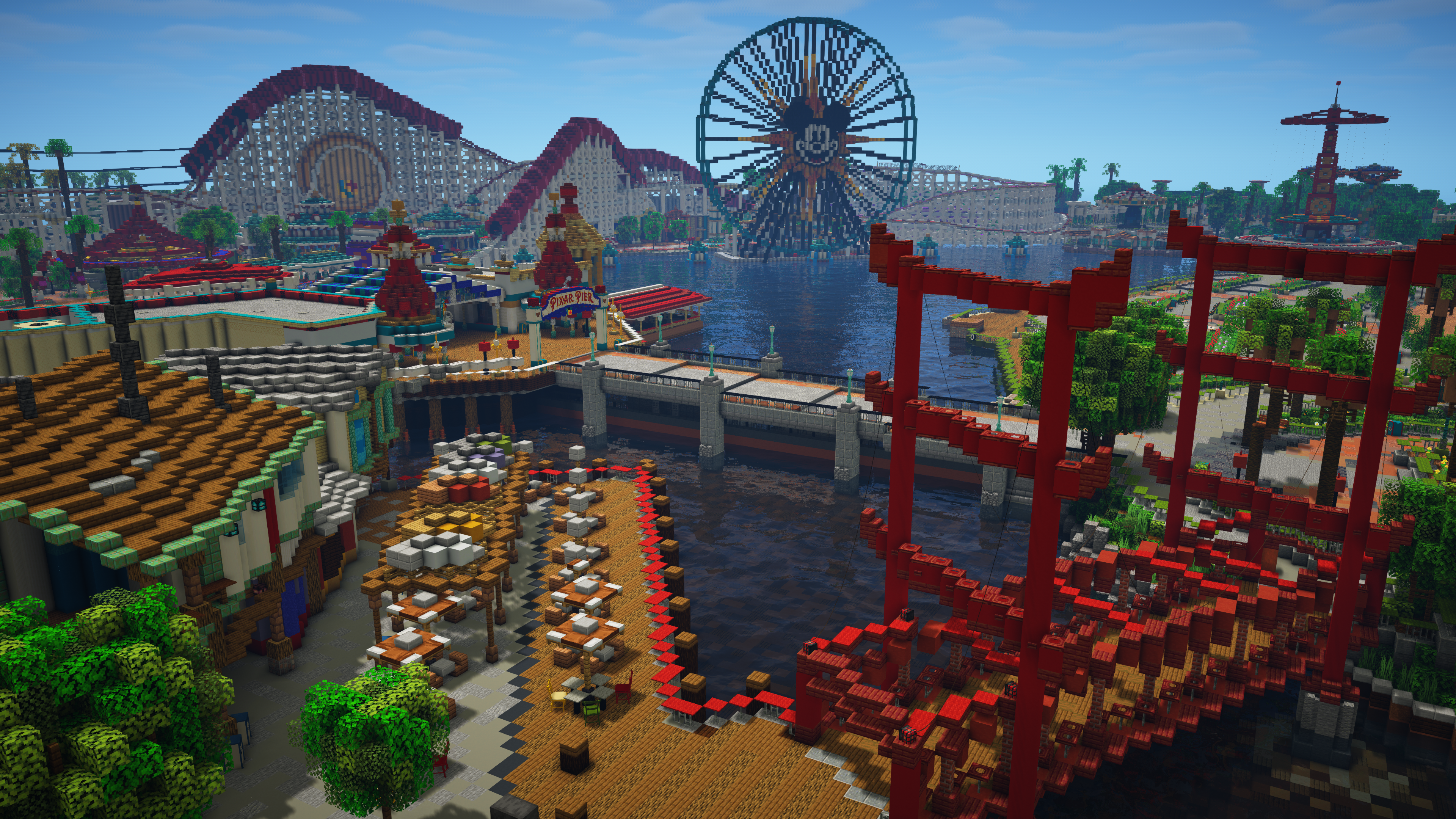 San Fransokyo with Pixar Pier in the Distance