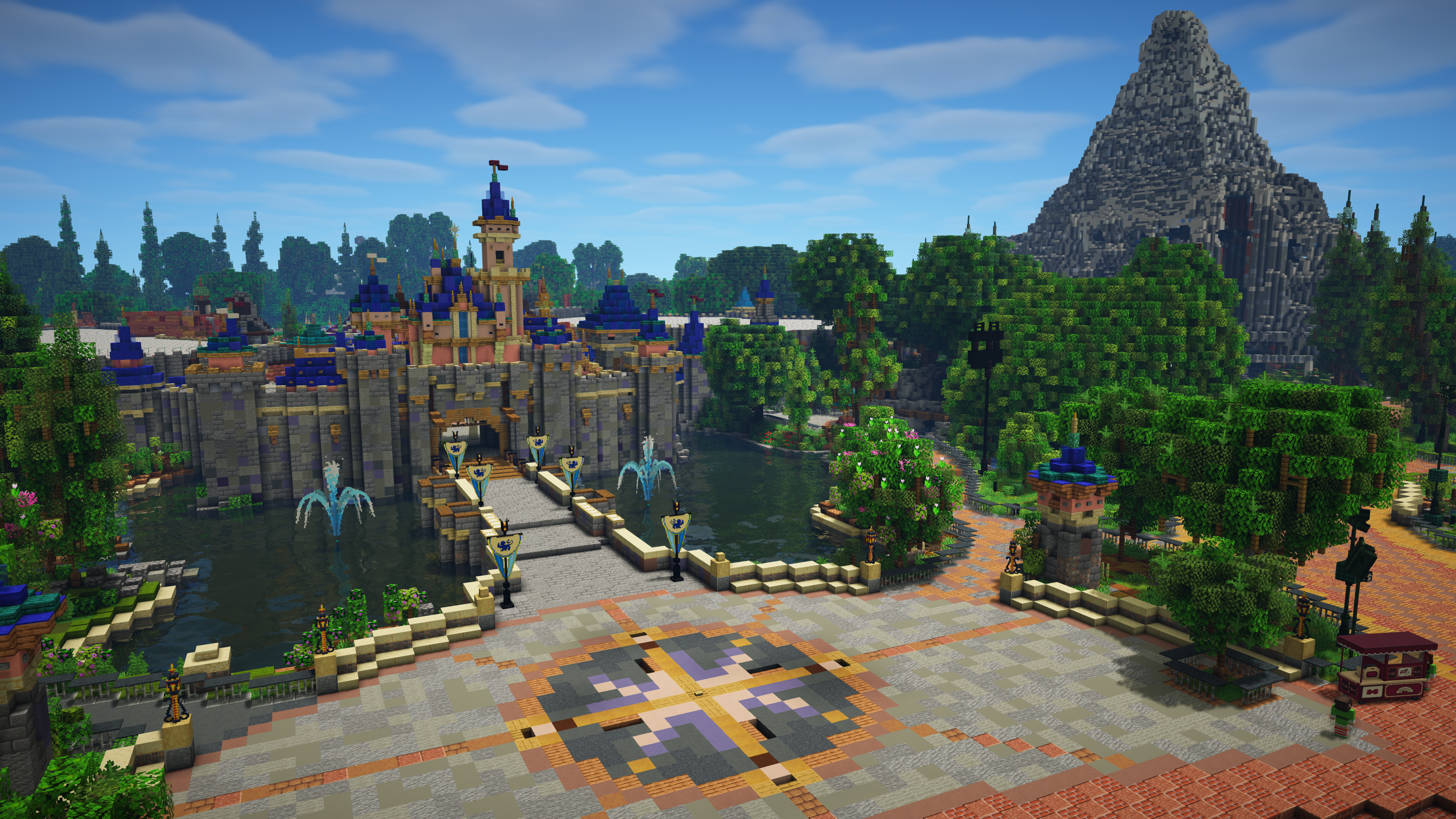 Sleeping Beauty Castle and the Matterhorn