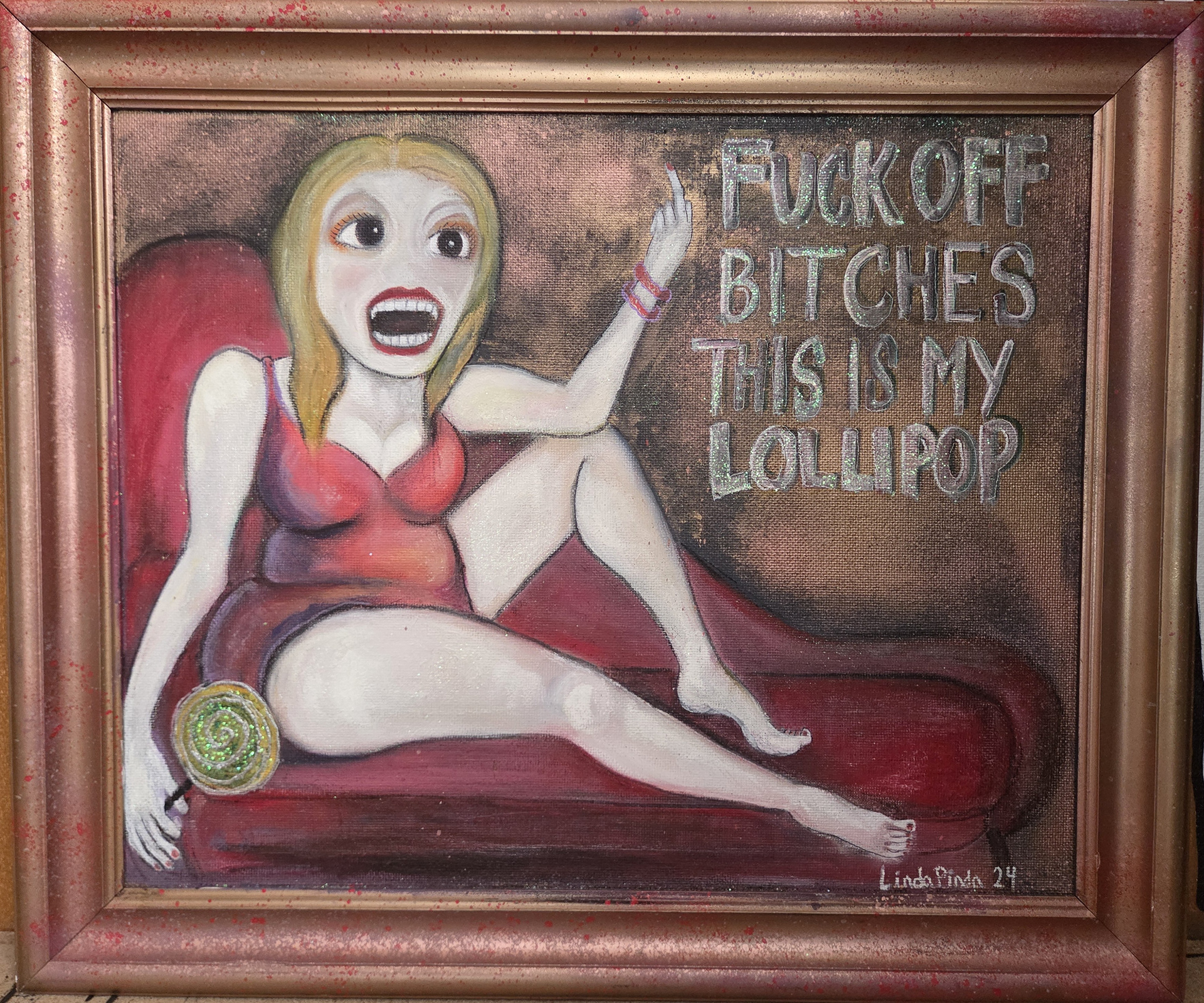 Fuck off, Bitches 74x62 cm