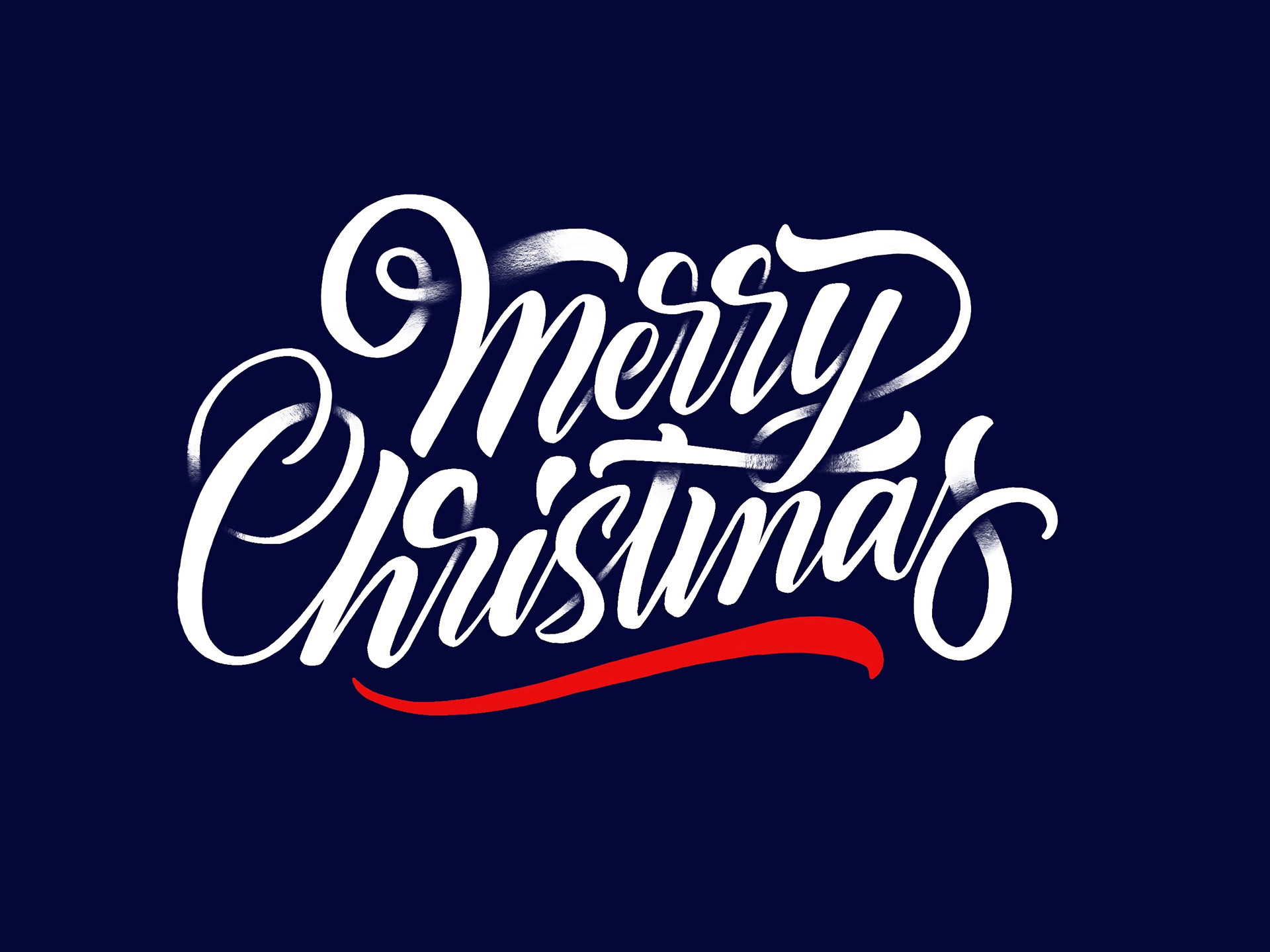 Hand lettering for Christmas card.
