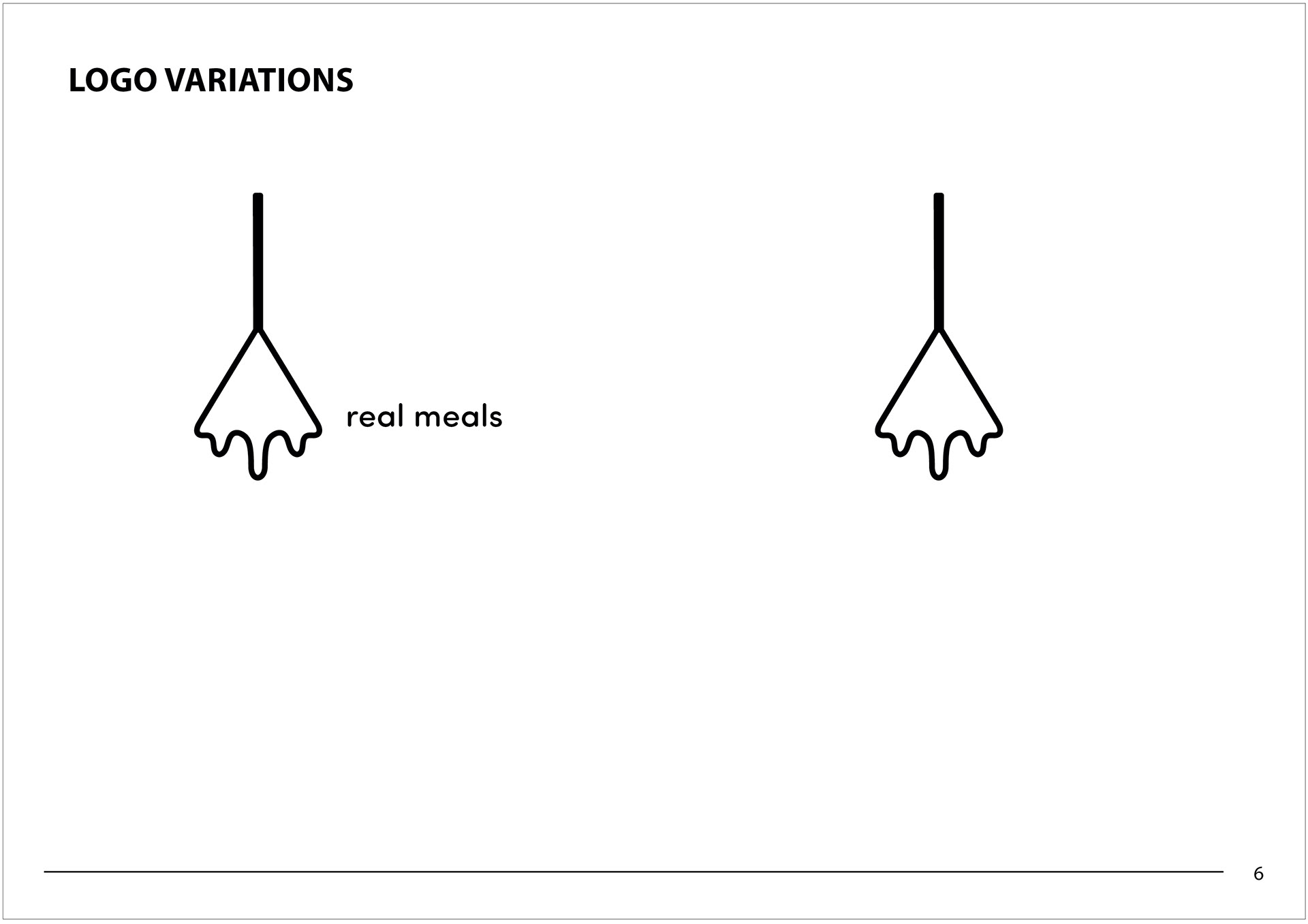 Logo variations page from the style guidelines