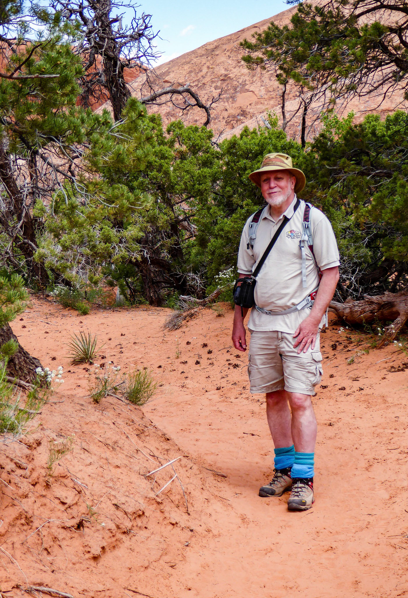 Richard on the Primitive Trail, Arches National Park.