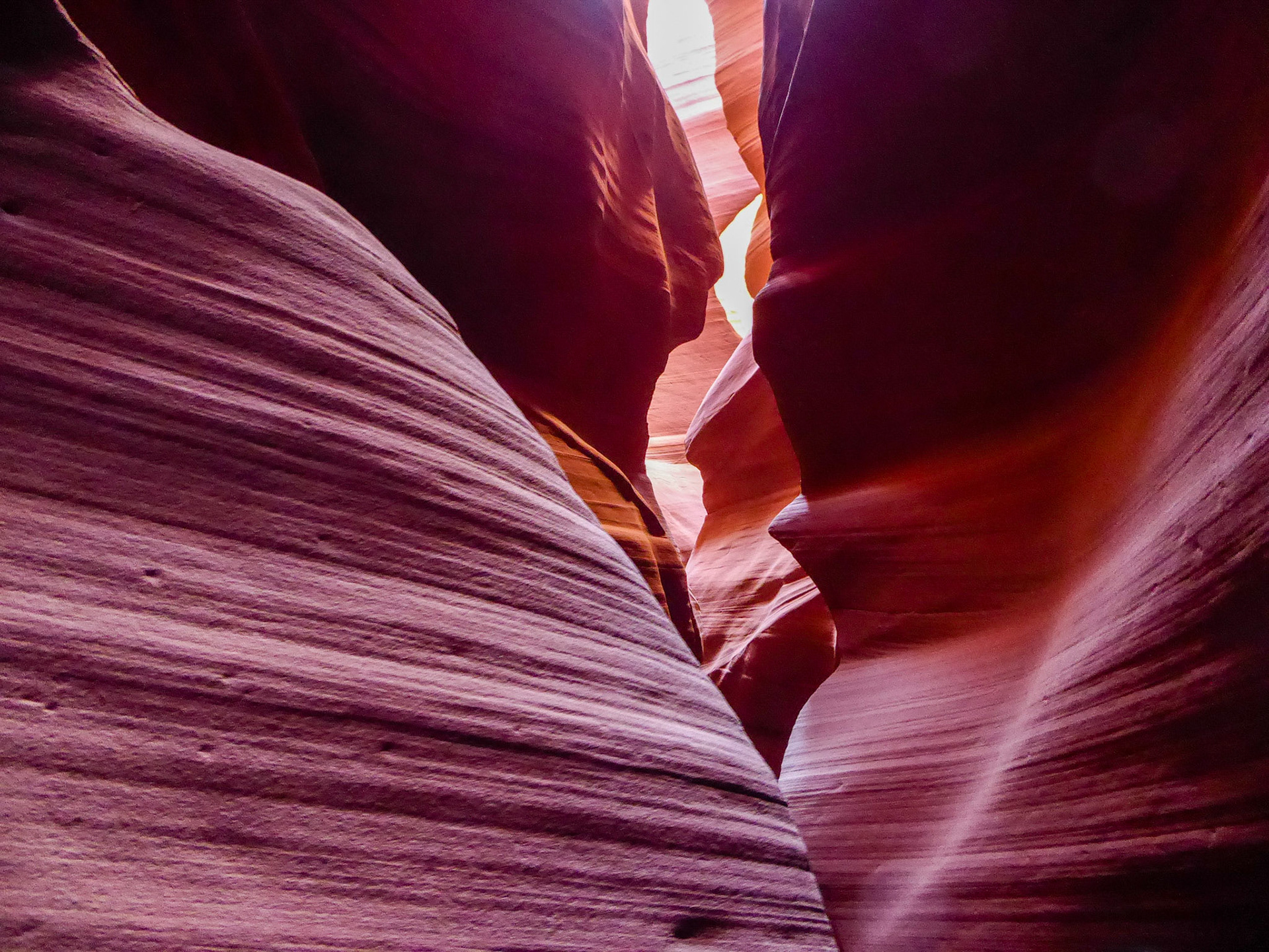 Inside Upper Antelope Canyon.