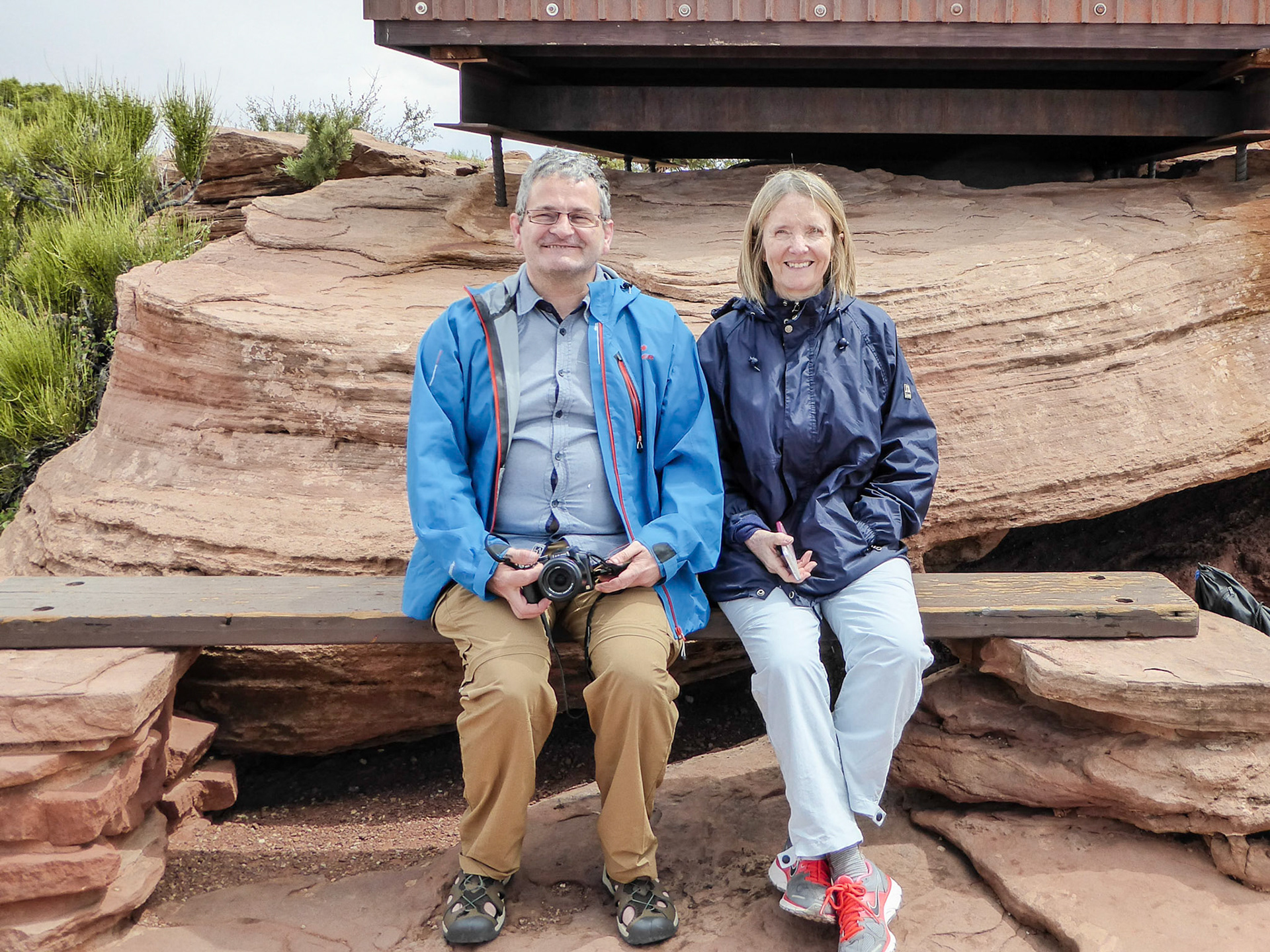 Serge and Judith at Dead Horse Point.