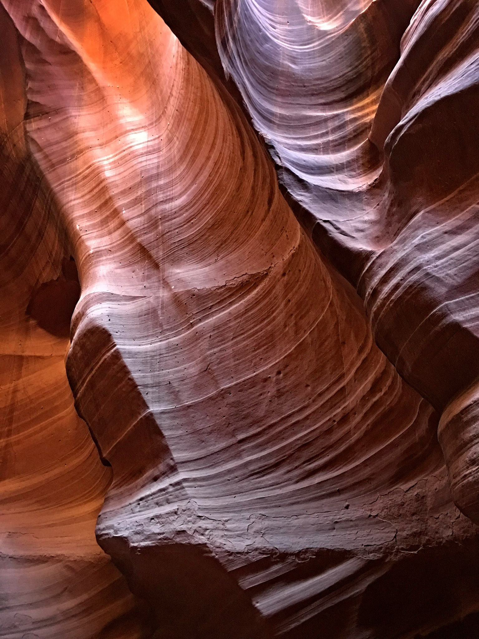 Inside Upper Antelope Canyon.