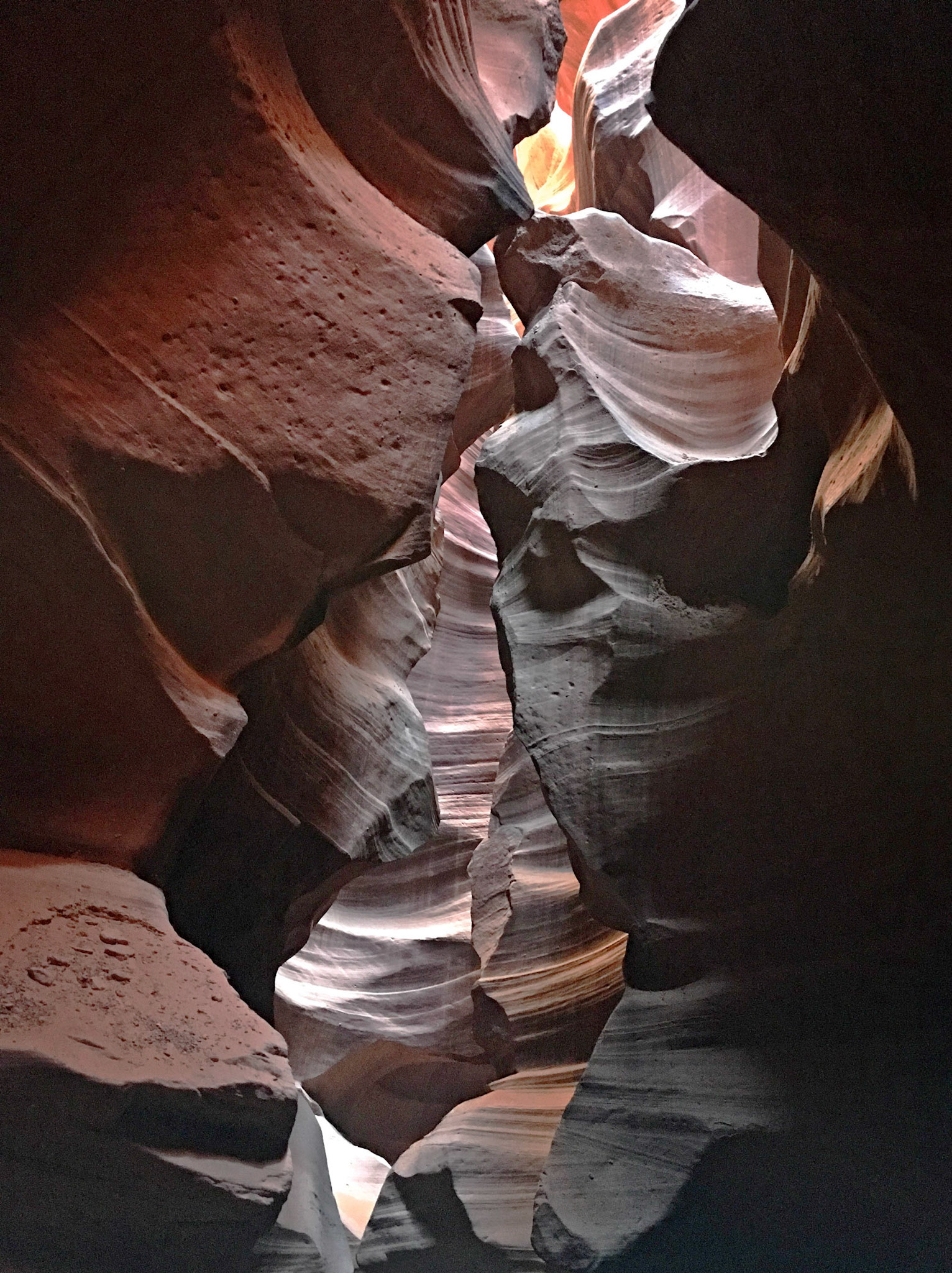 Inside Upper Antelope Canyon.