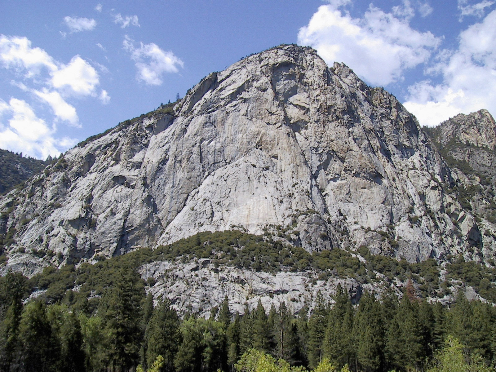 North Dome (8717ft, 2657m) from Zumwalt Meadow in Kings Canyon National Park.