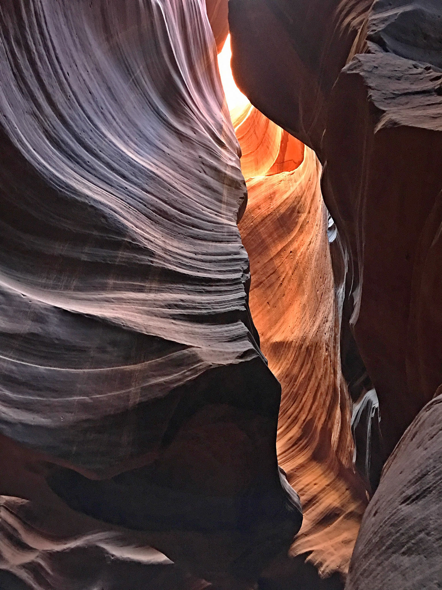 Inside Upper Antelope Canyon.
