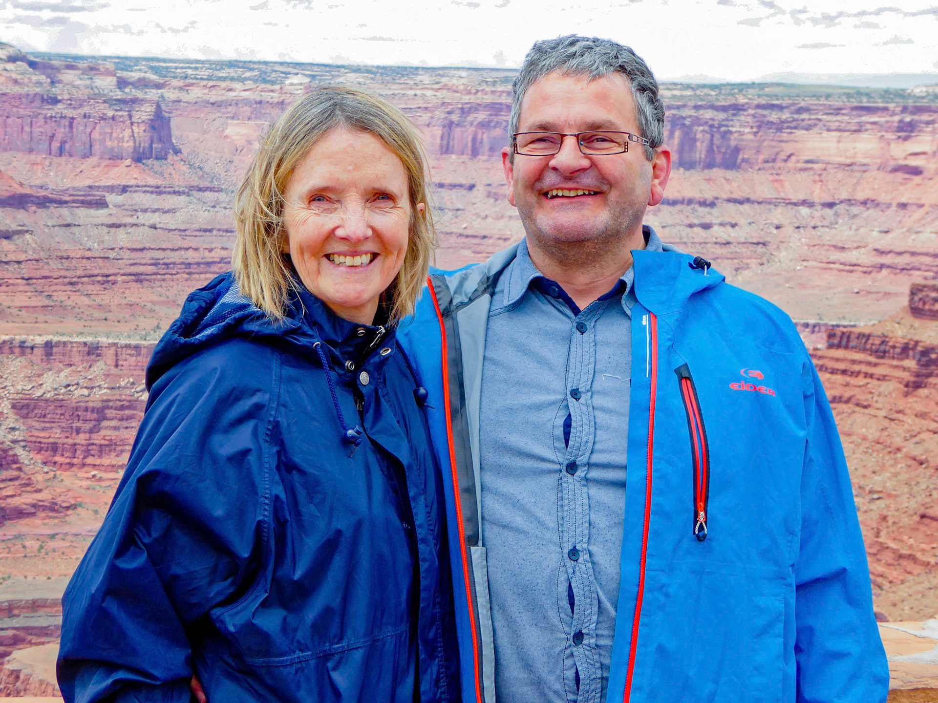 Judith and Serge at Dead Horse Point.
