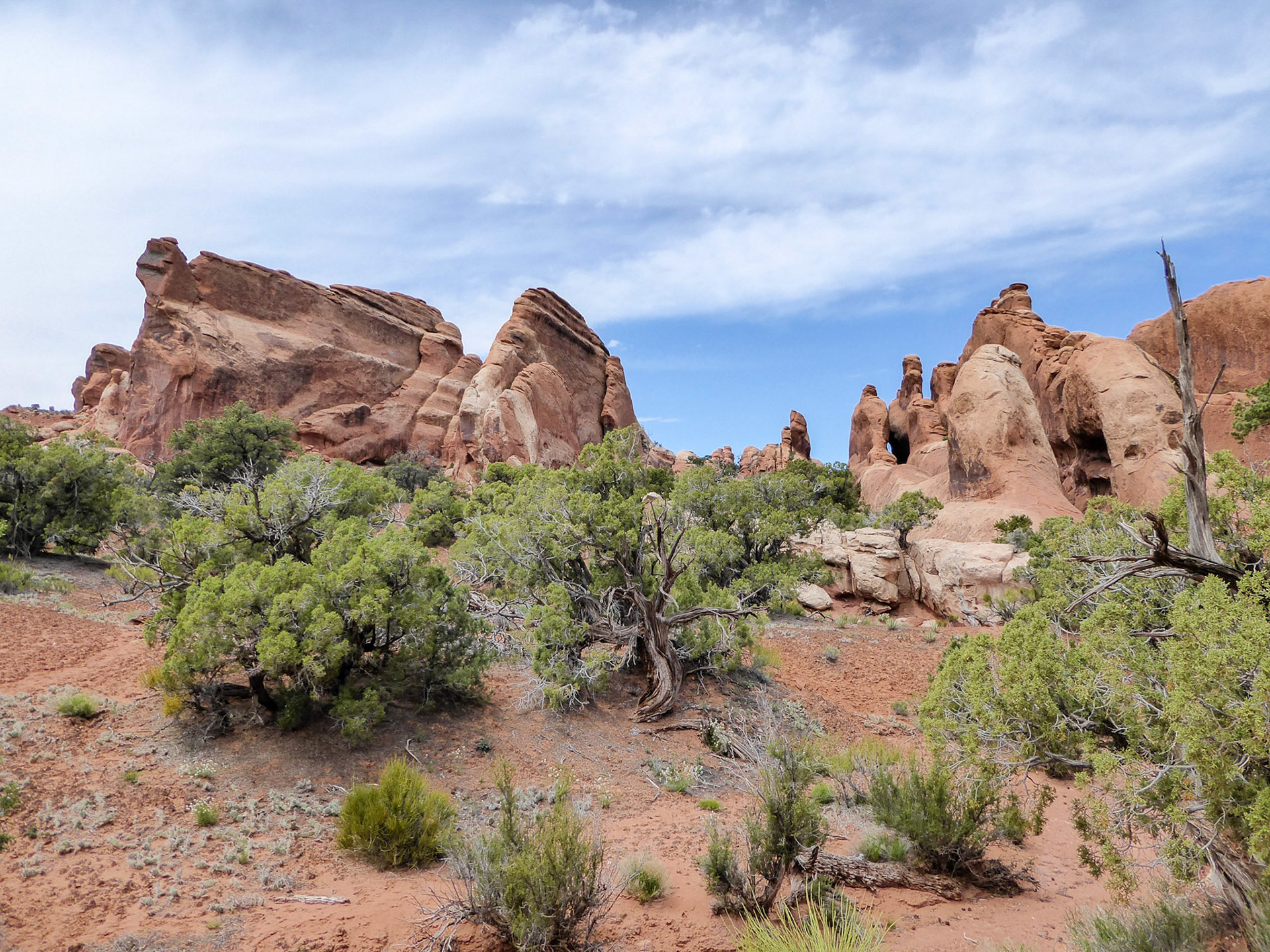 Interesting rock formations near the top of the Primitive Trail.