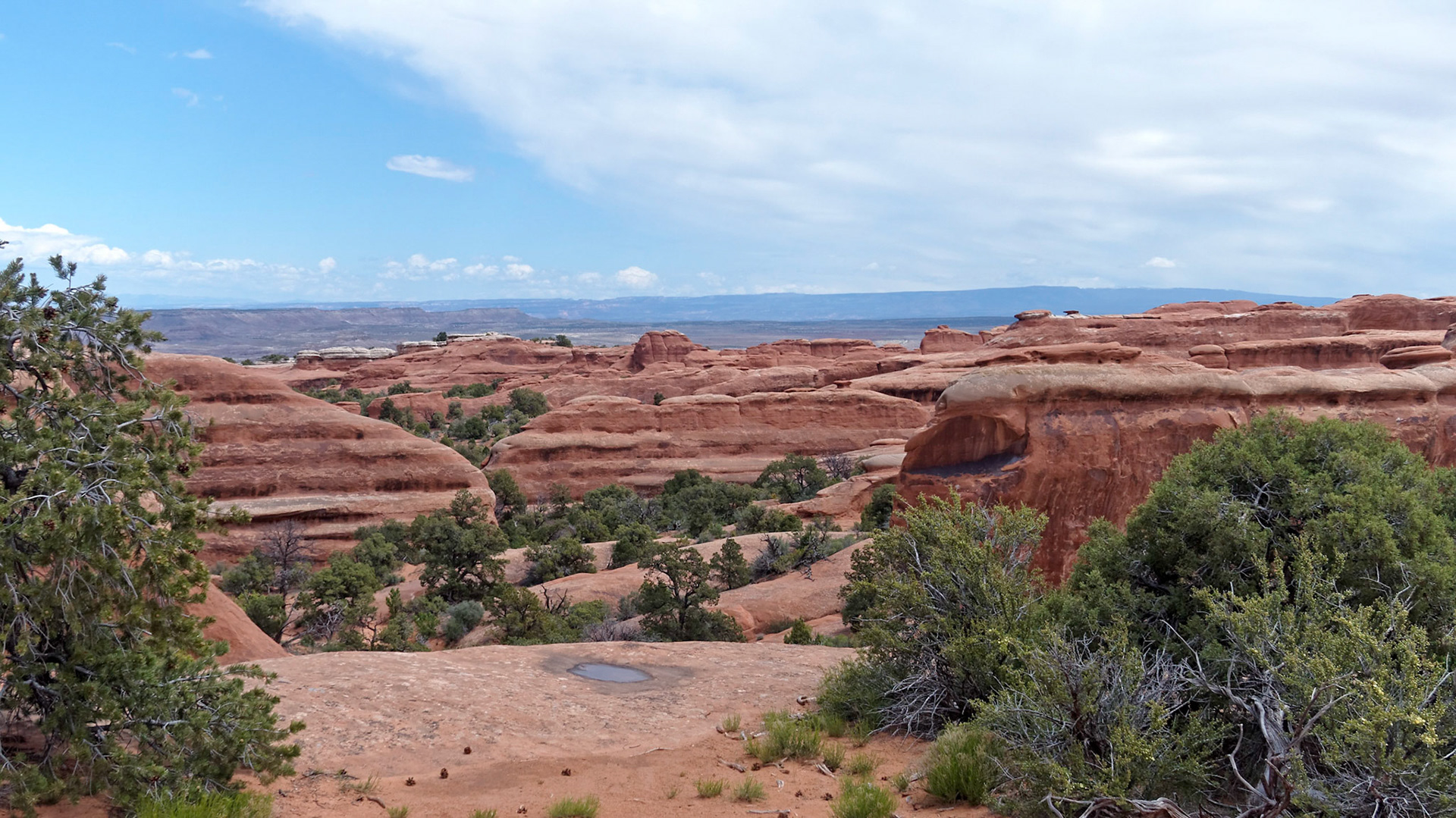 Looking to the east from the Primitive Trail, Arches National Park.