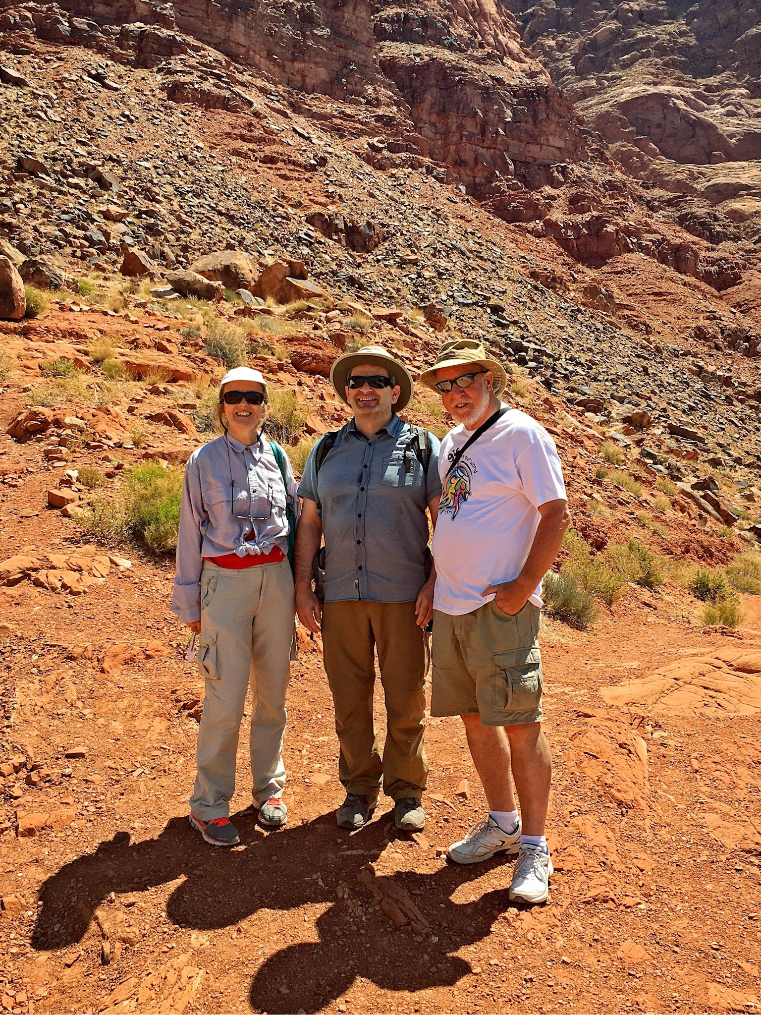 Judith, Serge and Richard at Lees Ferry.