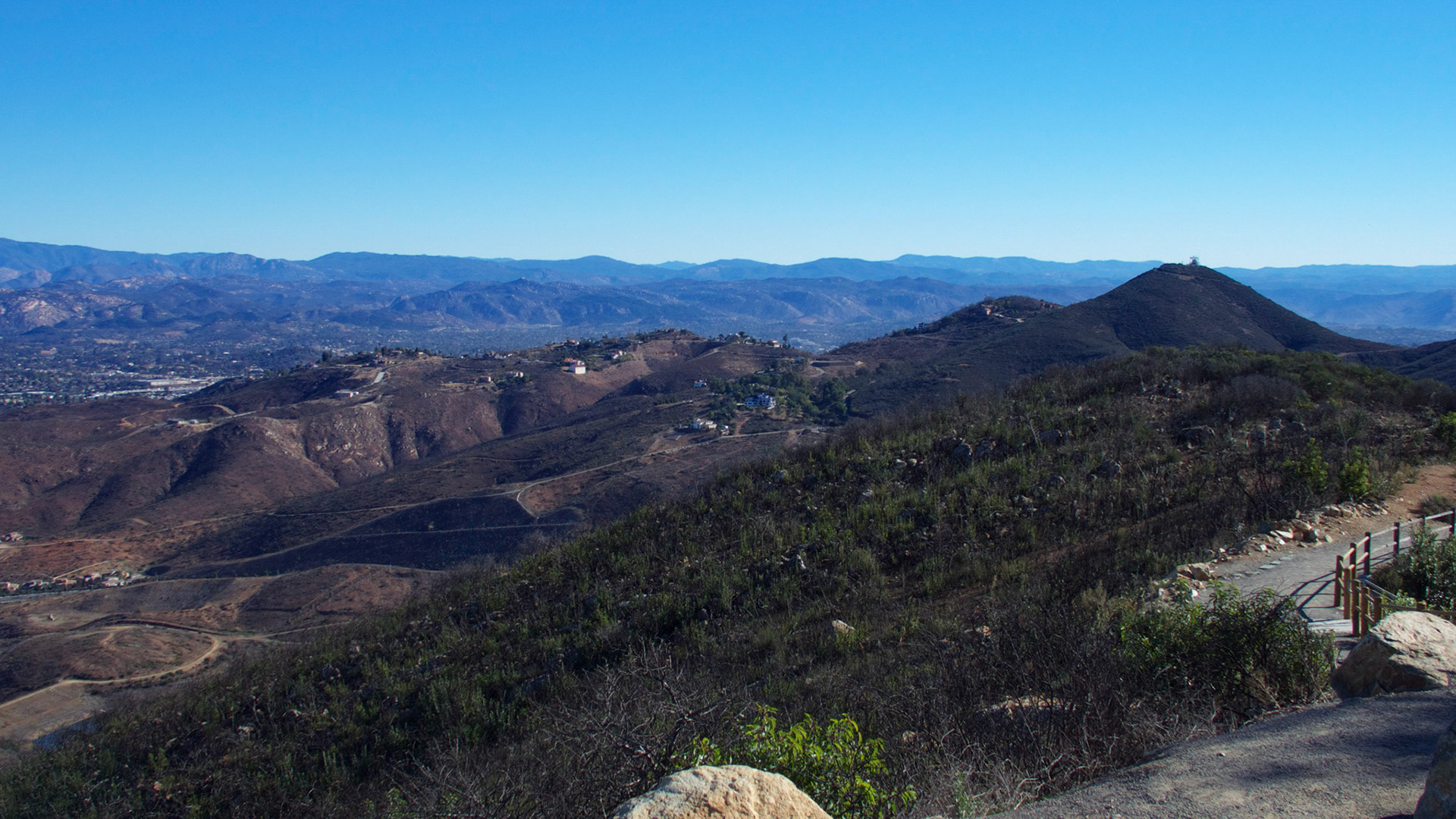 View from Double Peak Park, San Marcos, California. Looking east.