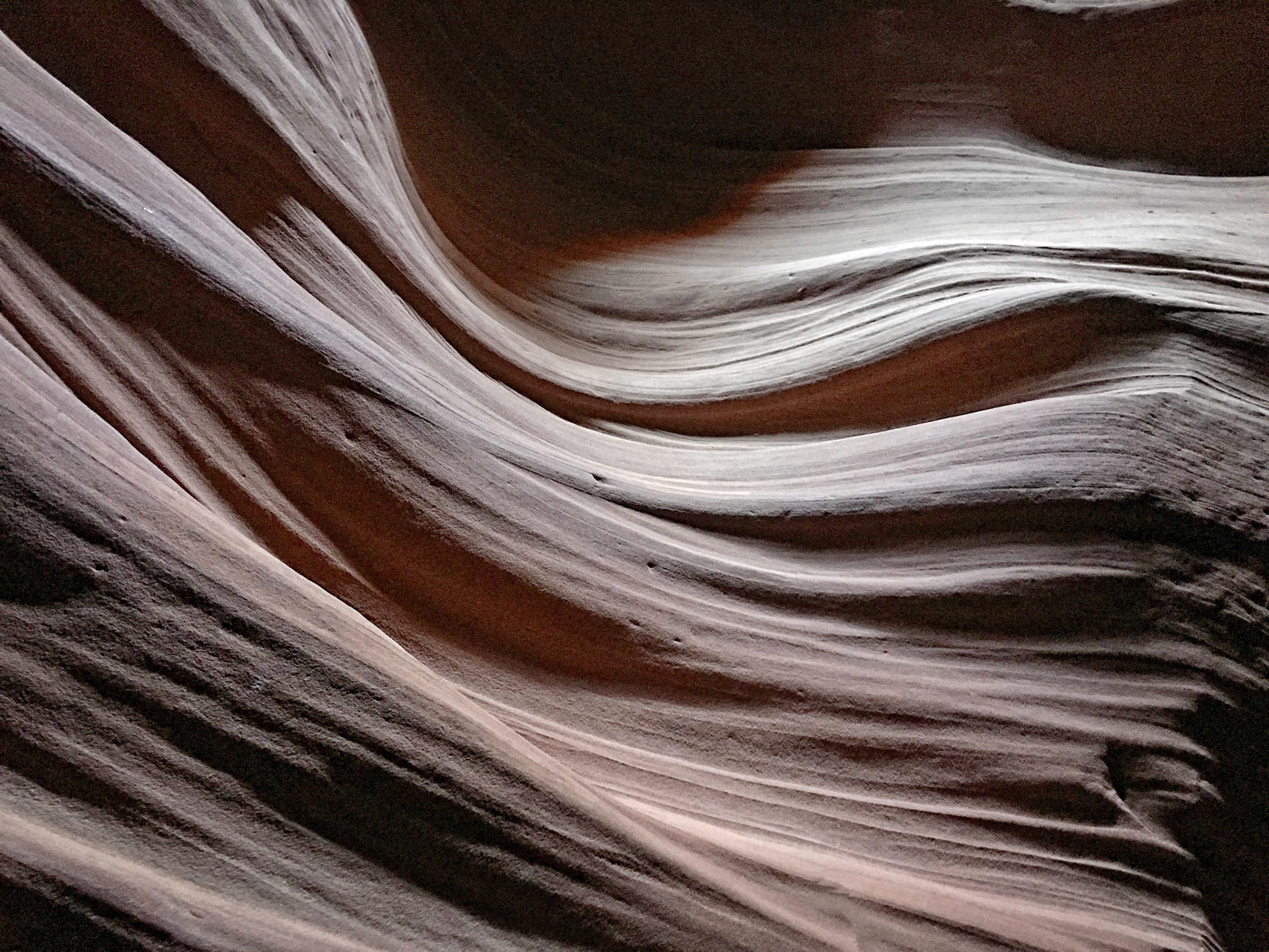 Inside Upper Antelope Canyon.