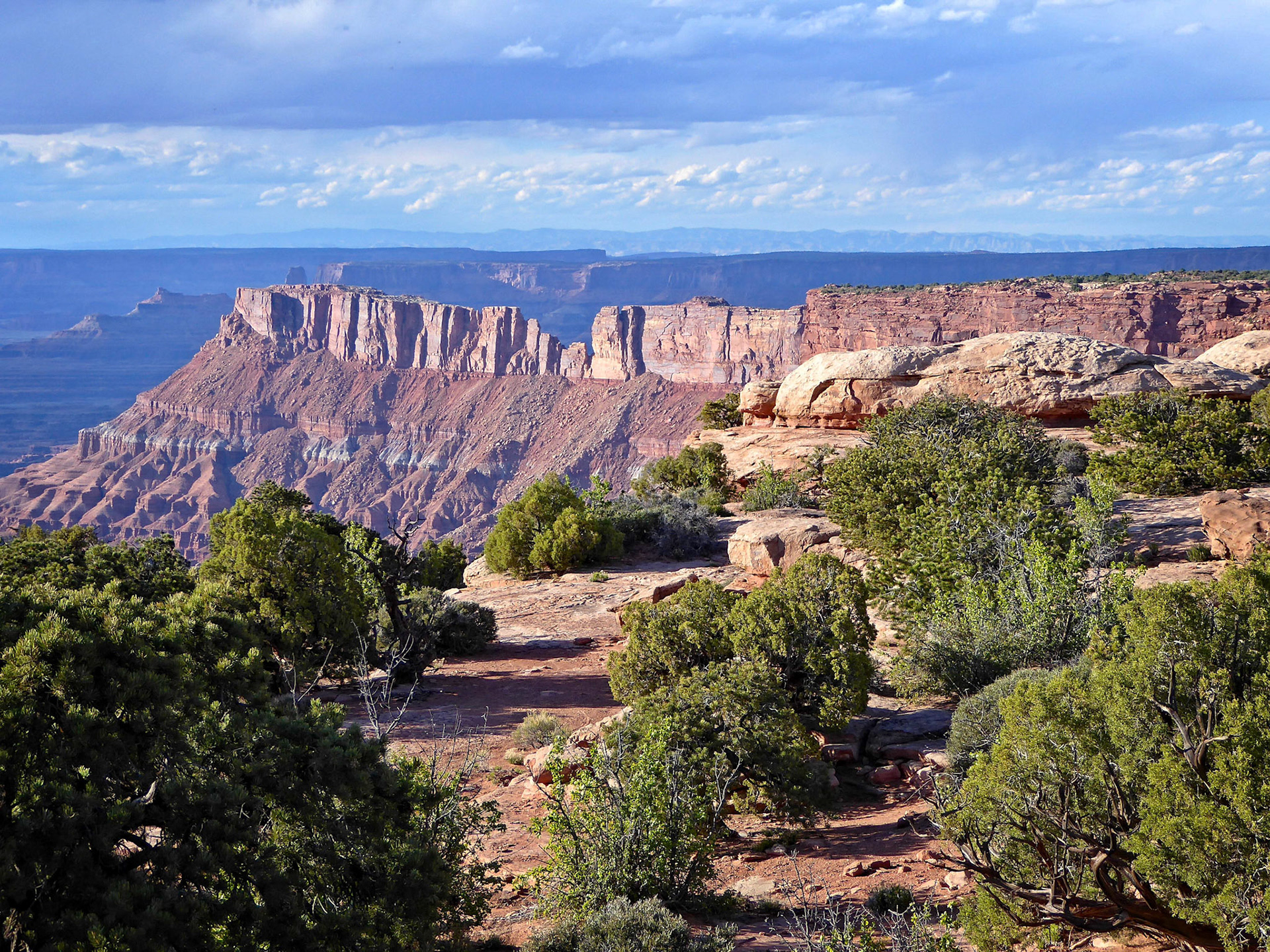 Looking north over the cliffs towards Dead Horse Point from the Needles Overlook.