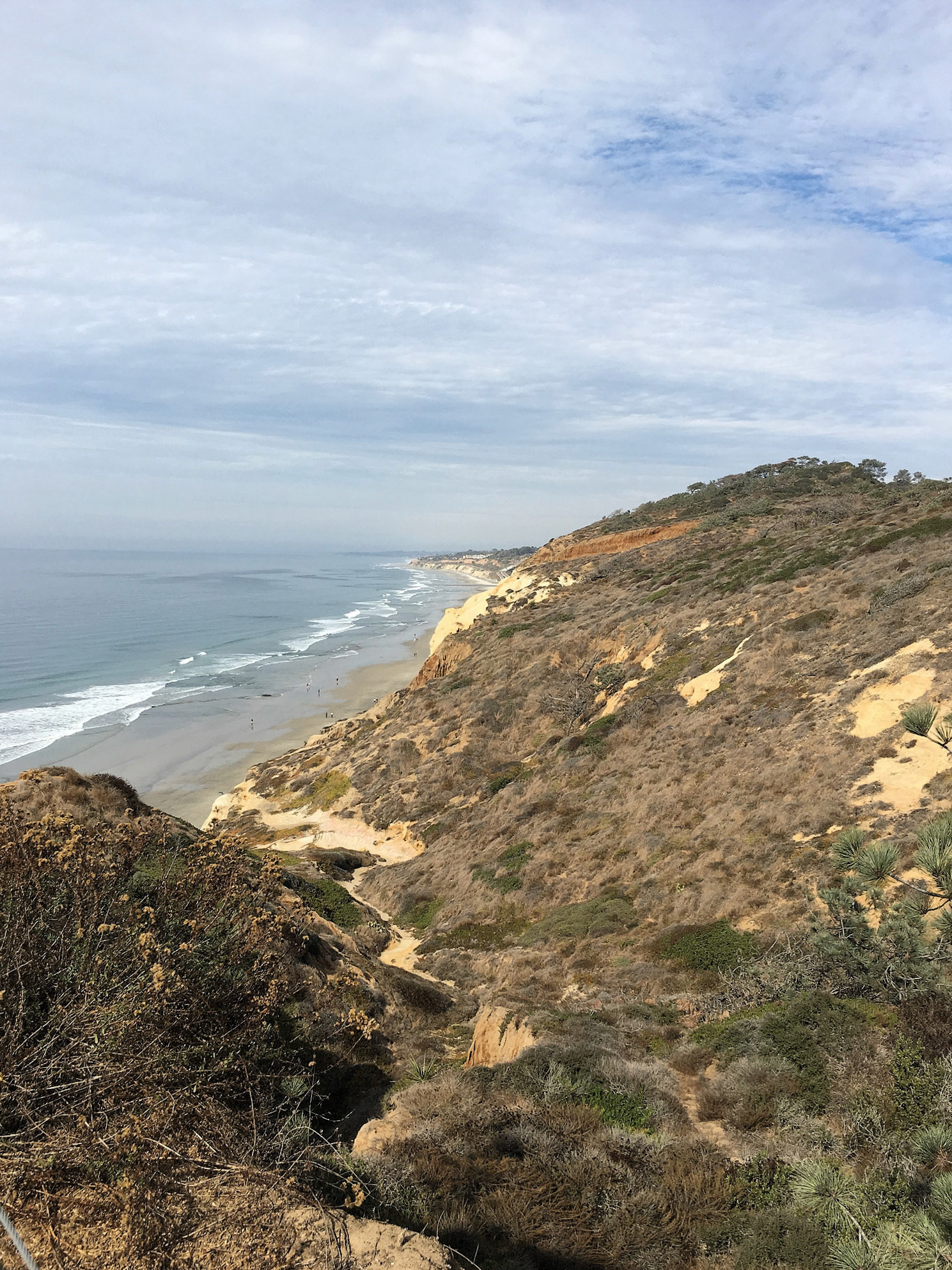 Looking north towards Del Mar and Encinitas from Razor Point, Torrey Pines State ReserveLooking north across Los Peñasquitos Lagoon to Del Mar from Torrey Pines State Reserve