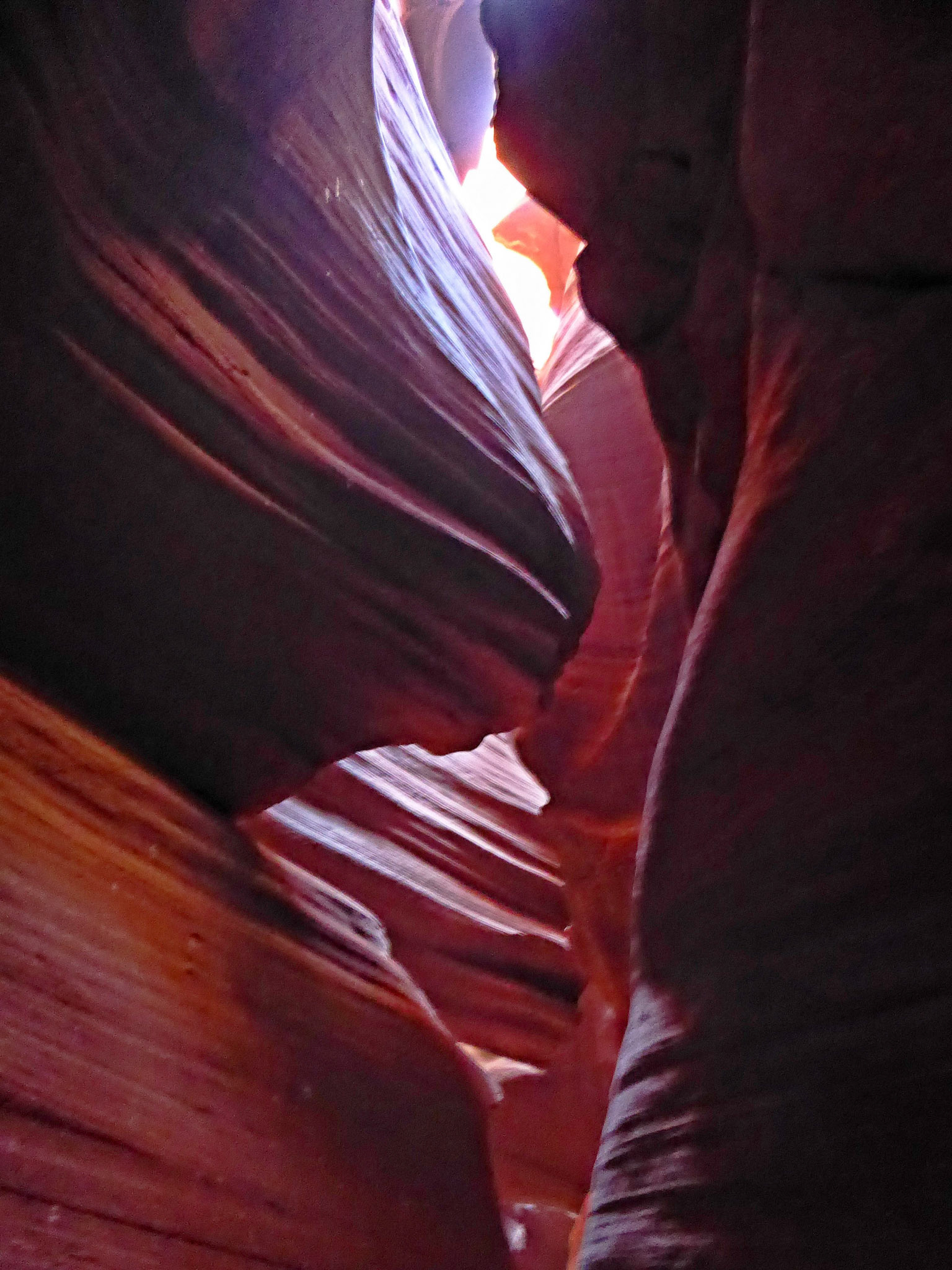 Inside Upper Antelope Canyon.