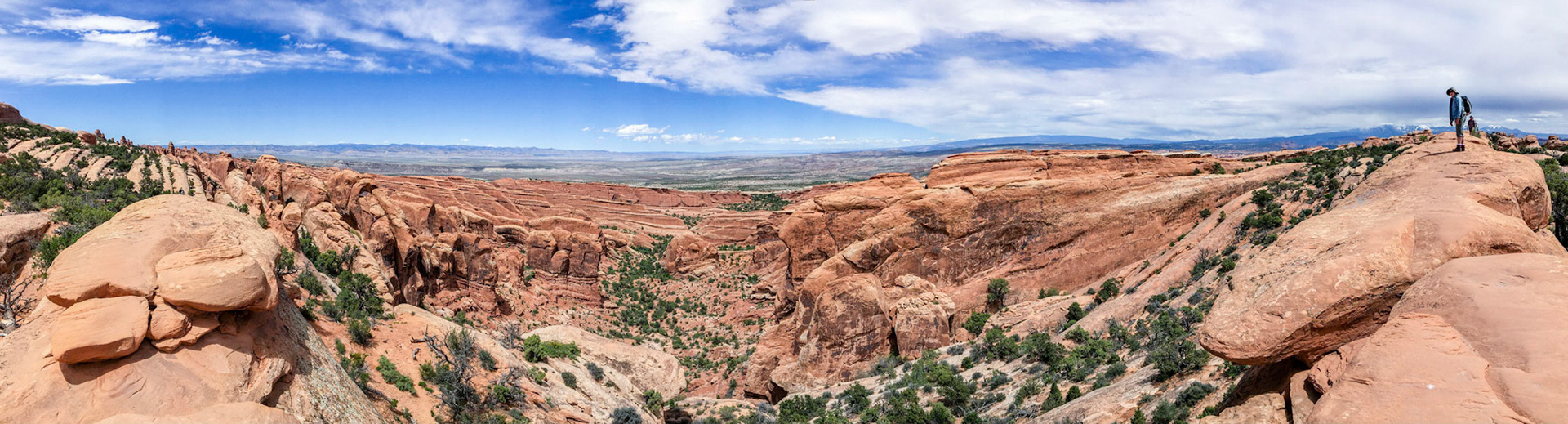 Panorama looking east from the Devils Garden Trail, Arches National Park,
