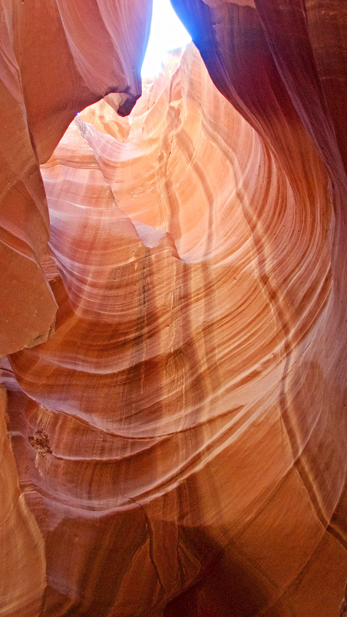 Inside Upper Antelope Canyon.