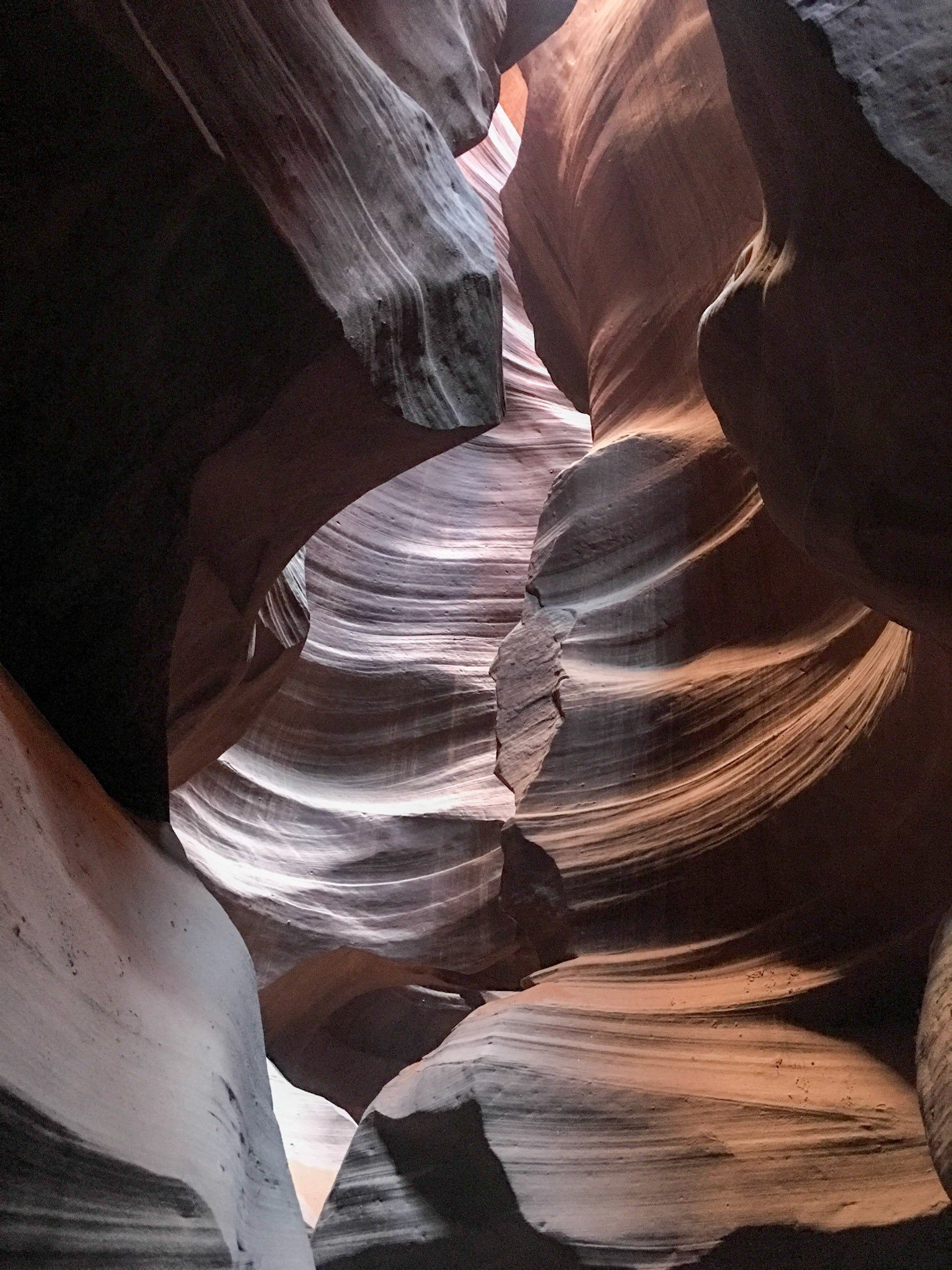 Inside Upper Antelope Canyon.
